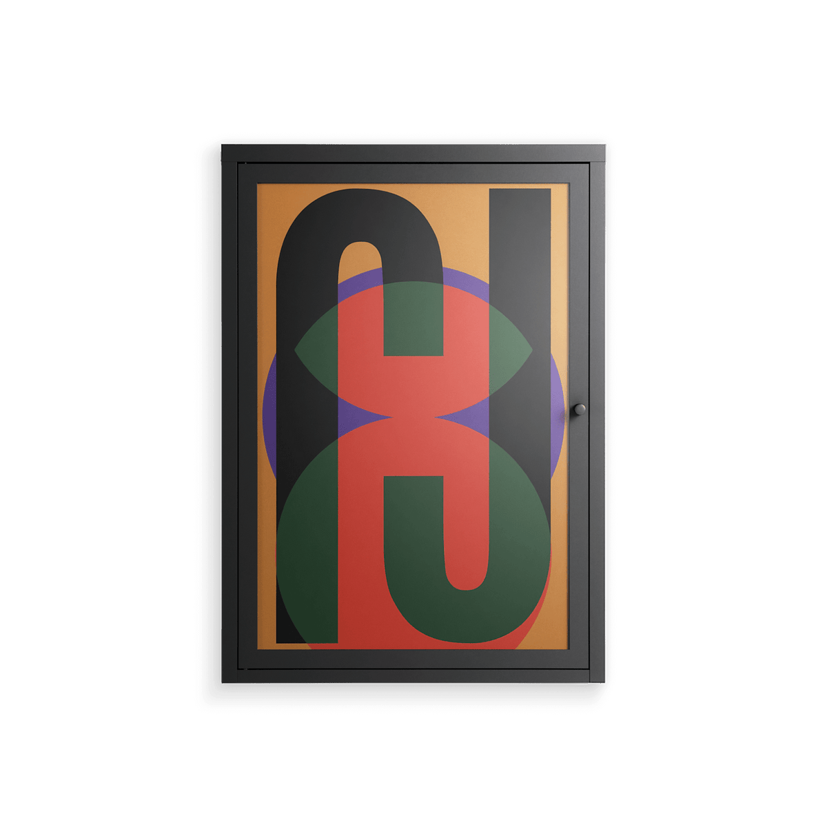 JJ - Wall Cabinet - Oluwaseyi Samuel Adebayo - Antracite - Overlay Glass