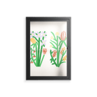 Bouquets Cream - Wall Cabinet - Lydia Greaves - Antracite - Clear glass