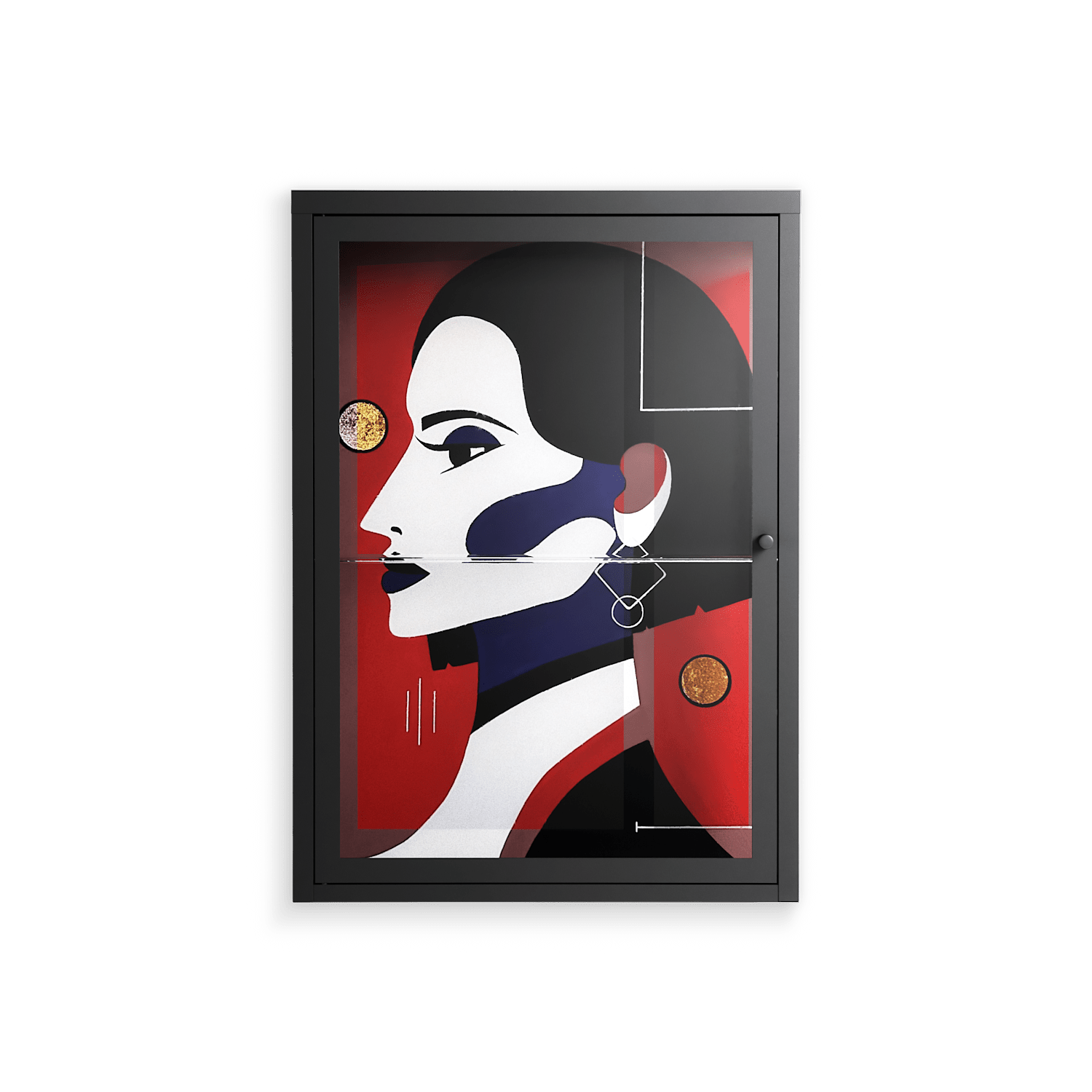 Unseen In Plain Sight - Wall Cabinet - Mathilda Kienast - Antracite - Clear glass