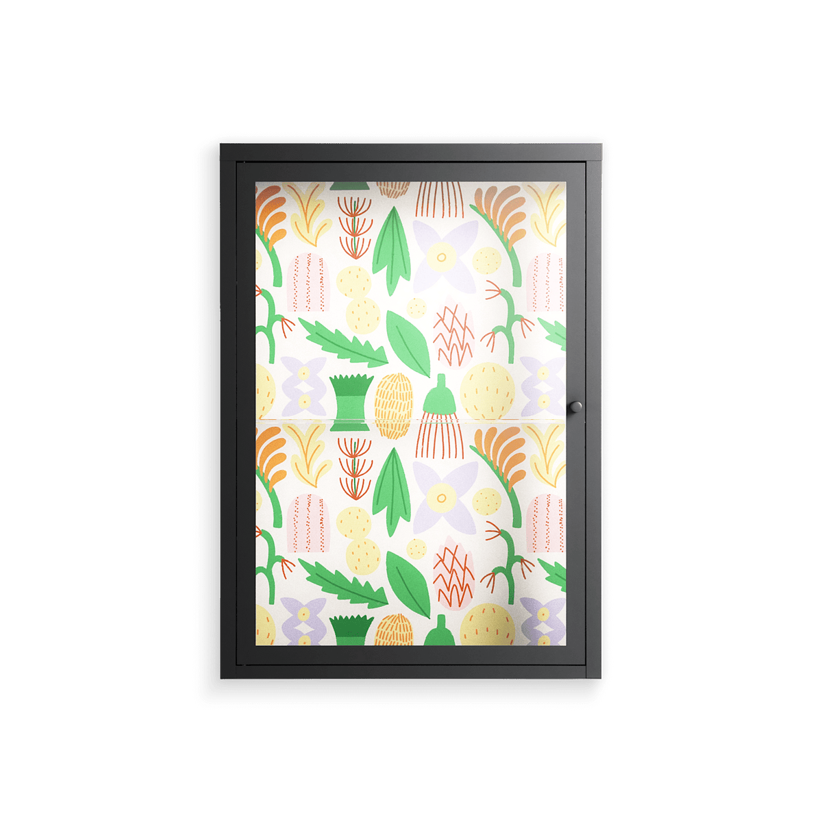Shapes Cream - Wall Cabinet - Lydia Greaves - Antracite - Clear glass