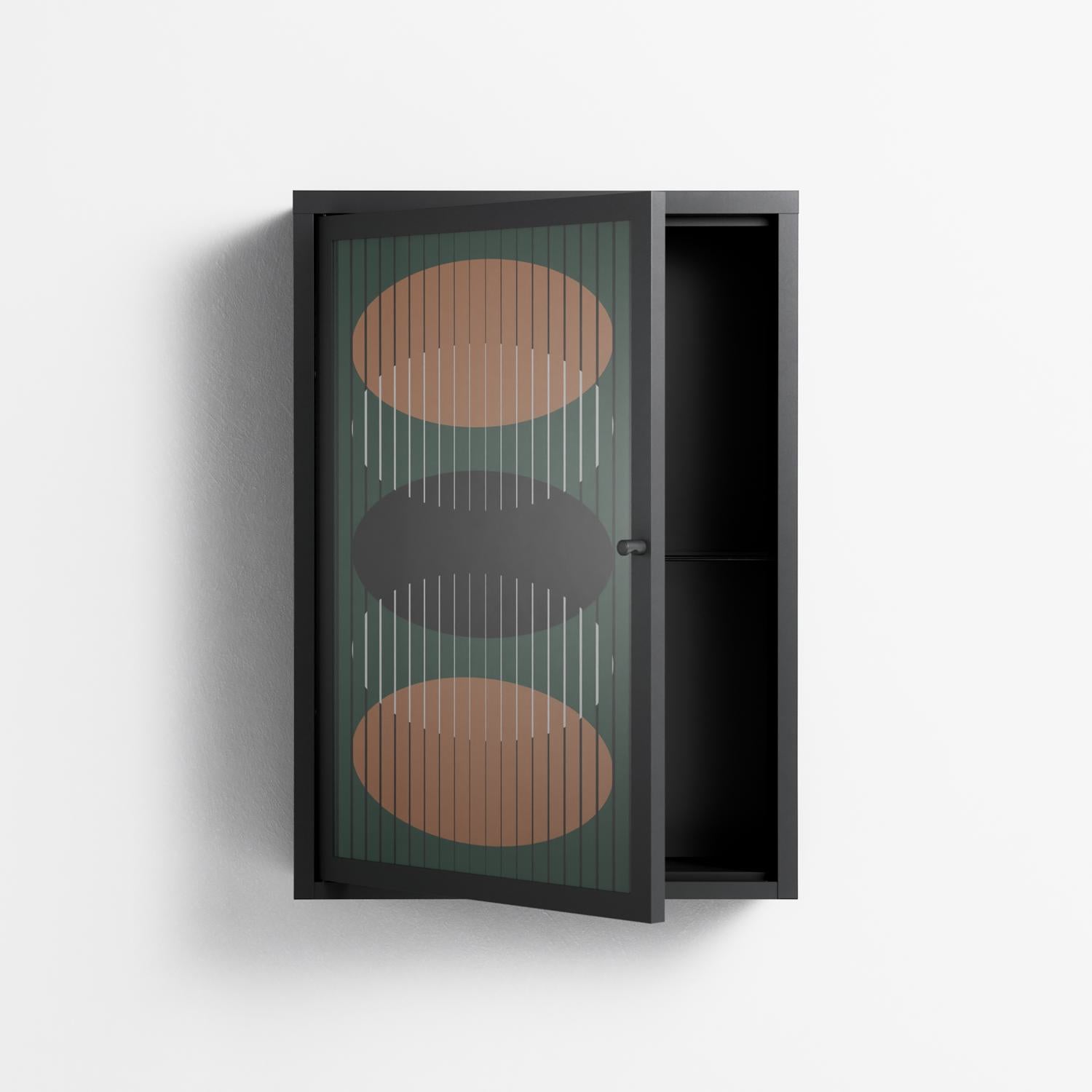 Soul Split - Wall Cabinet - Oluwaseyi Samuel Adebayo - Antracite - Overlay Glass