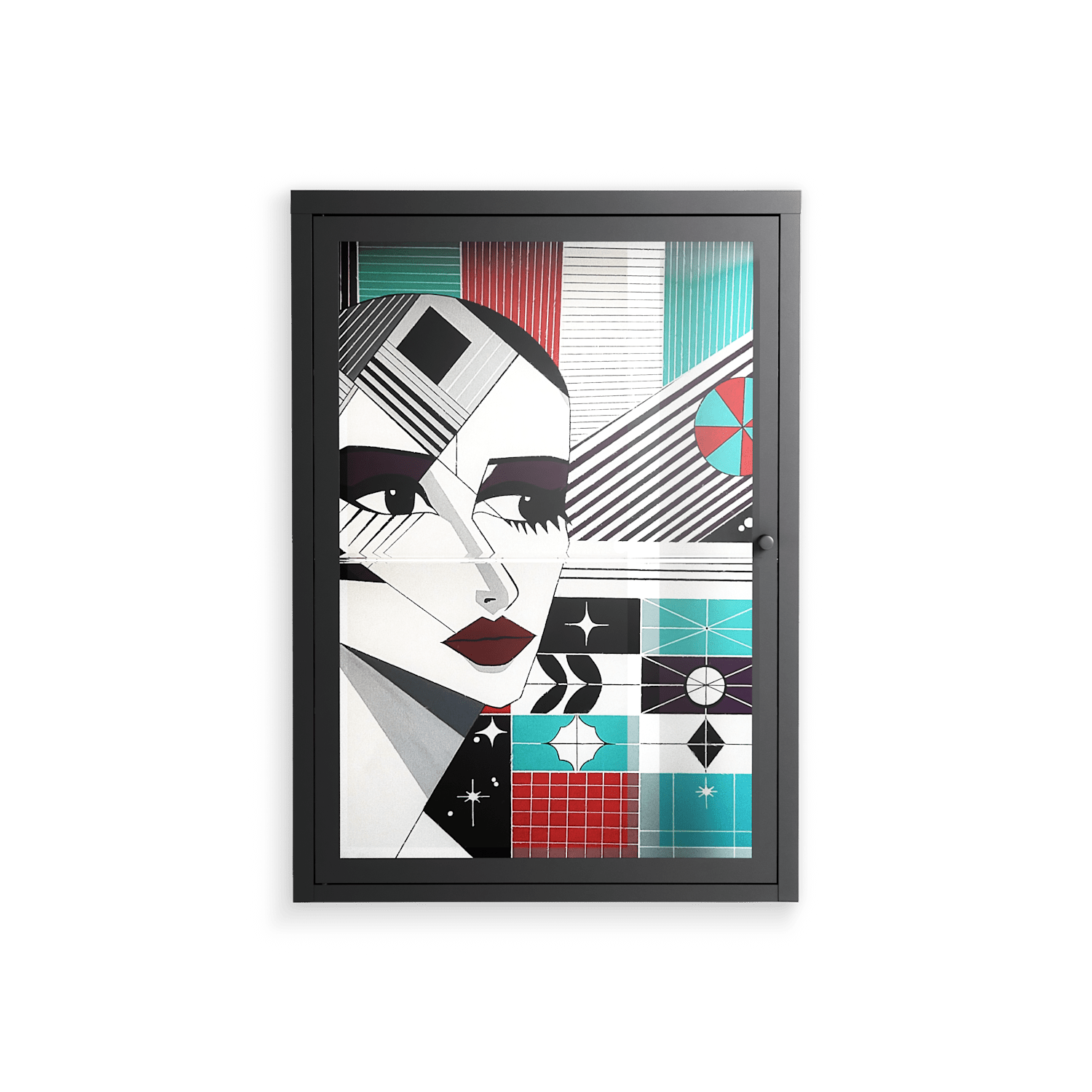 The Dessolution - Wall Cabinet - Mathilda Kienast - Antracite - Clear glass