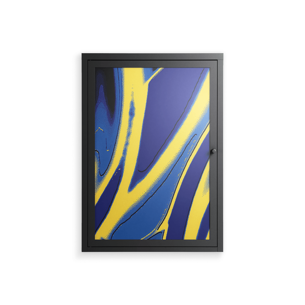 Blue Gale - Wall Cabinet - Oluwaseyi Samuel Adebayo - Antracite - Overlay Glass