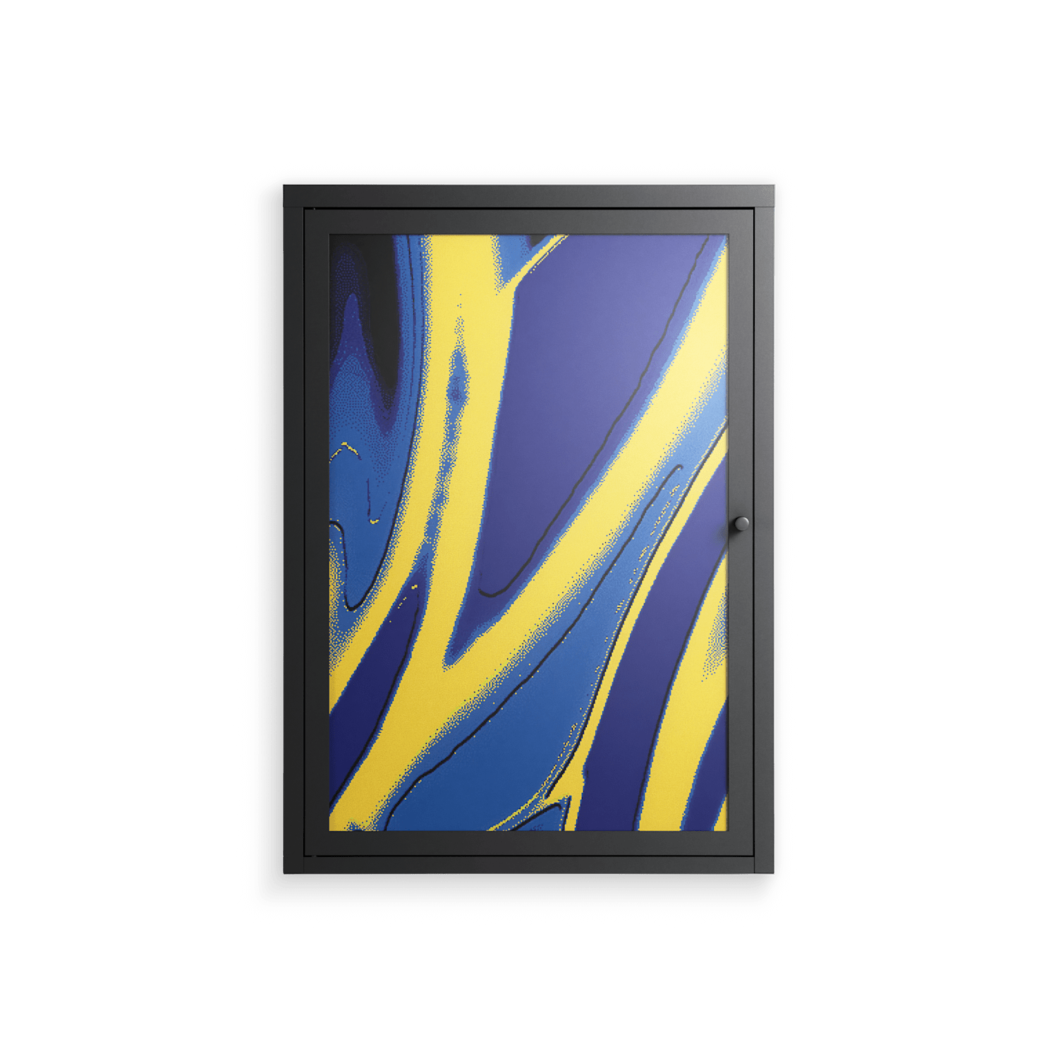 Blue Gale - Wall Cabinet - Oluwaseyi Samuel Adebayo - Antracite - Overlay Glass