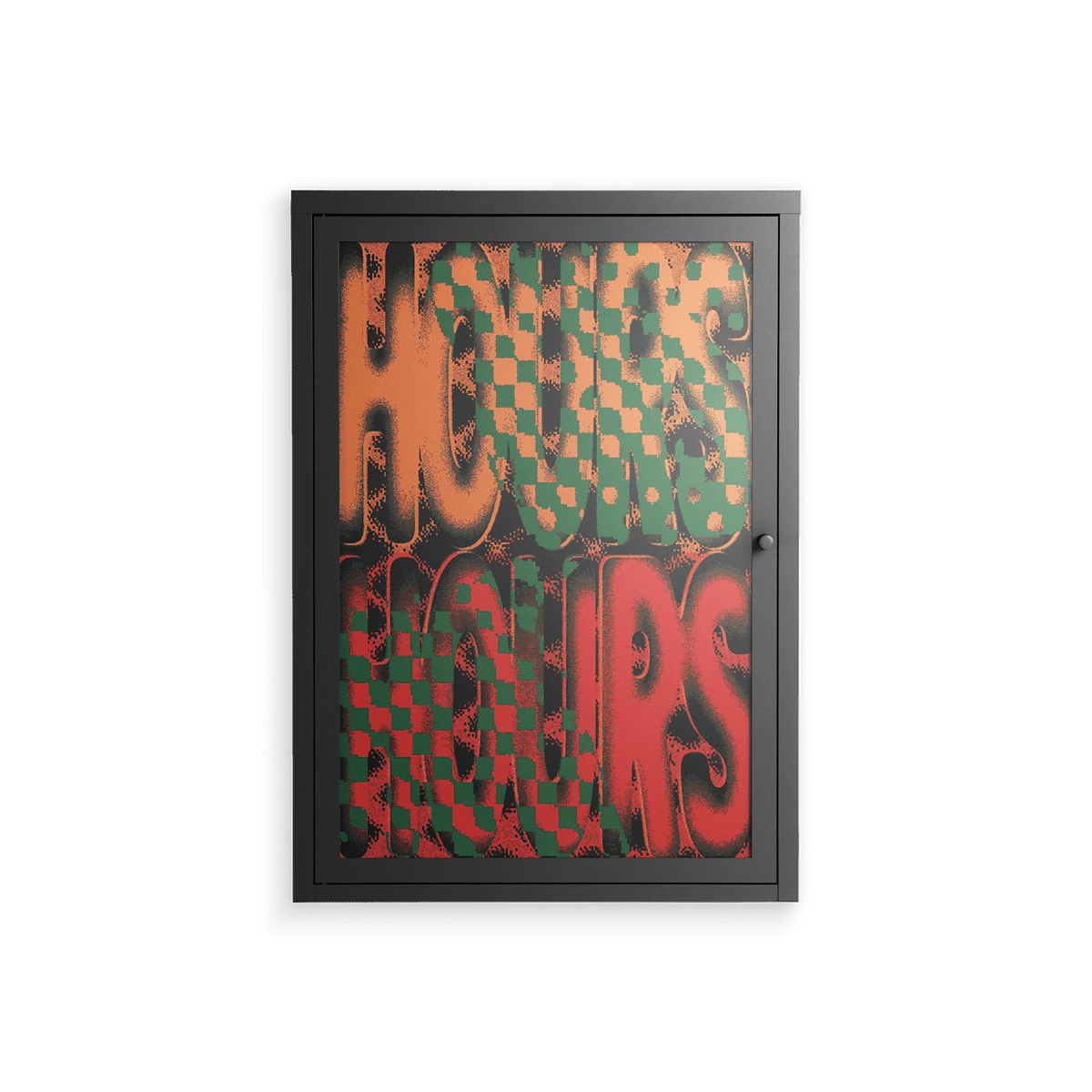 Hours - Wall Cabinet - Oluwaseyi Samuel Adebayo - Antracite - Overlay Glass