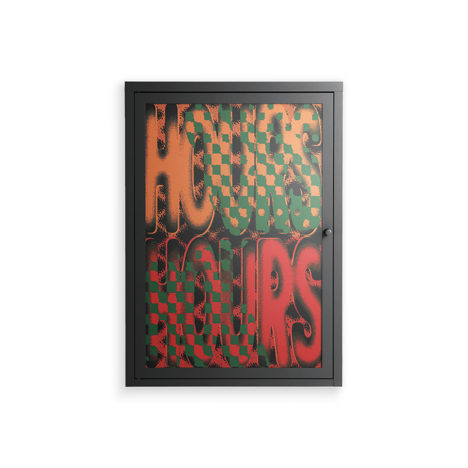 Hours - Wall Cabinet - Oluwaseyi Samuel Adebayo - Antracite - Overlay Glass