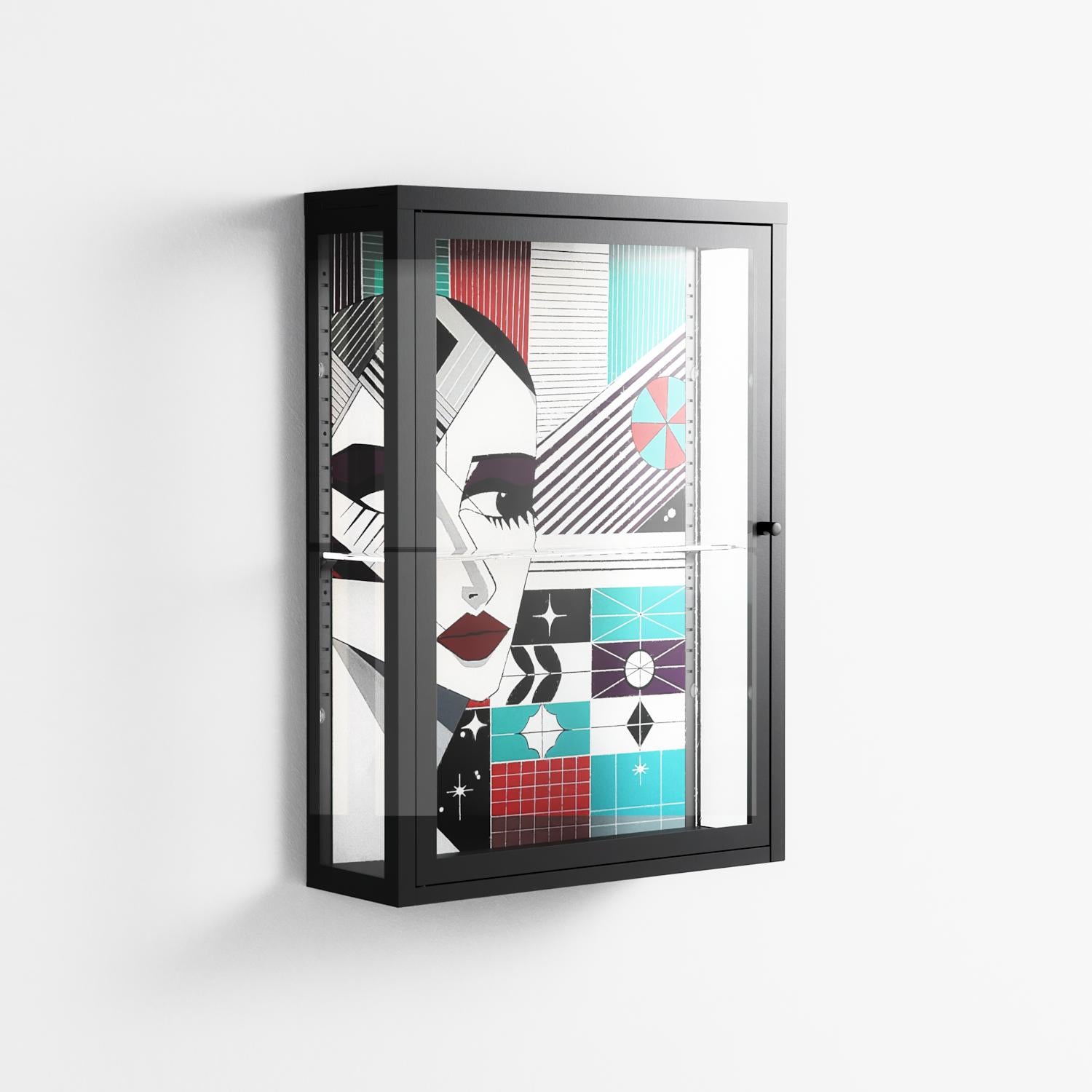 The Dessolution - Wall Cabinet - Mathilda Kienast - Antracite - Clear glass