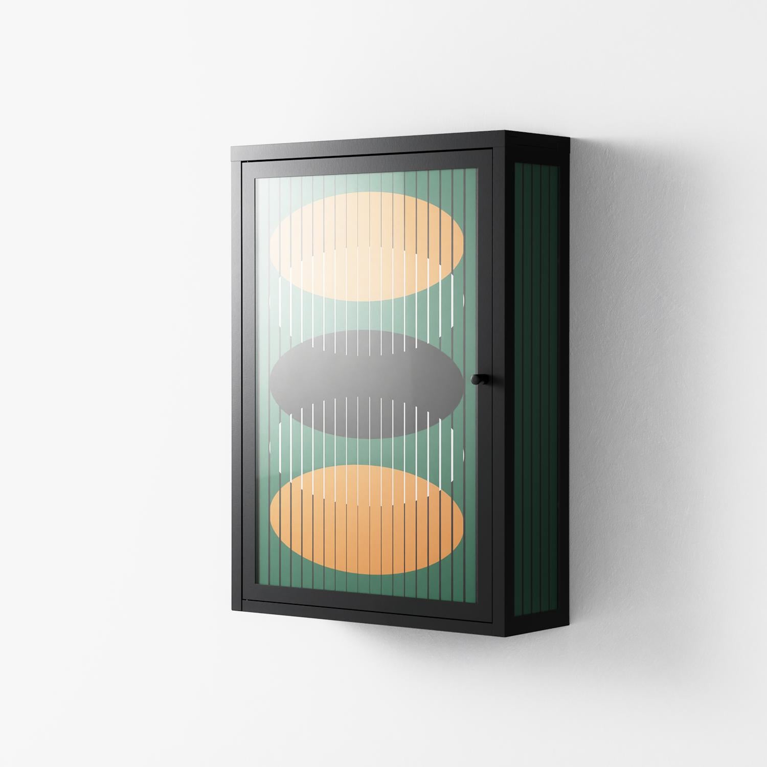 Soul Split - Wall Cabinet - Oluwaseyi Samuel Adebayo - Antracite - Overlay Glass