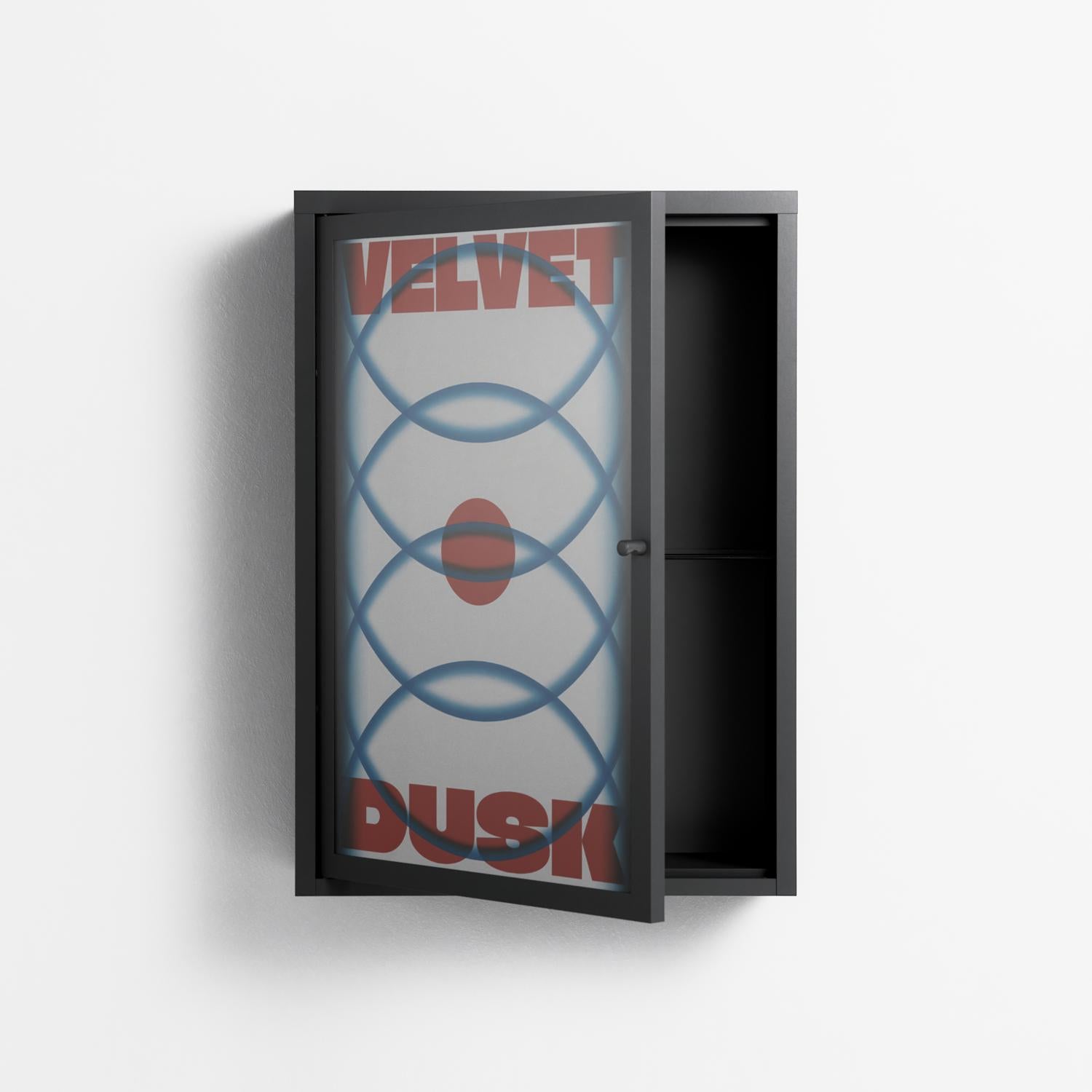 Velvet Dusk - Wall Cabinet - Oluwaseyi Samuel Adebayo - Antracite - Overlay Glass