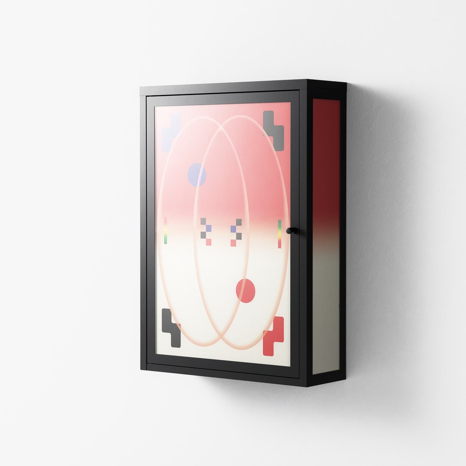 Parallel Mirage - Wall Cabinet - Oluwaseyi Samuel Adebayo  - Antracite - Overlay Glass