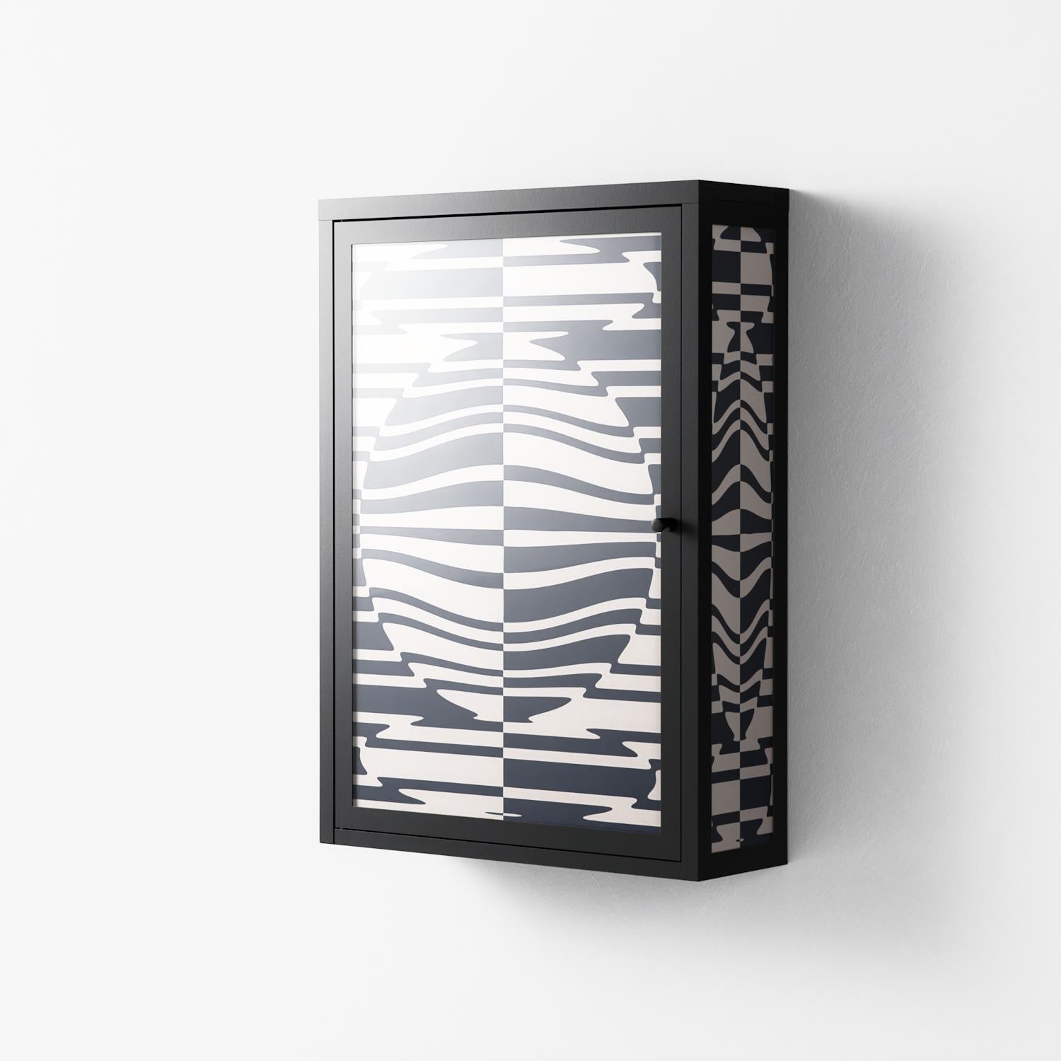 Wave Lens - Wall Cabinet - Oluwaseyi Samuel Adebayo - Antracite - Overlay Glass