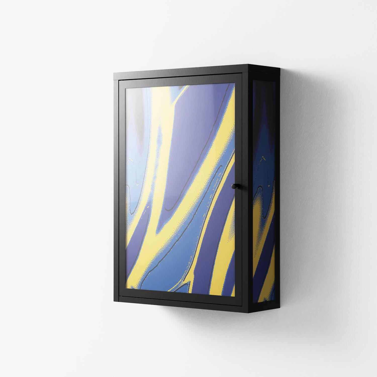 Blue Gale - Wall Cabinet - Oluwaseyi Samuel Adebayo - Antracite - Overlay Glass