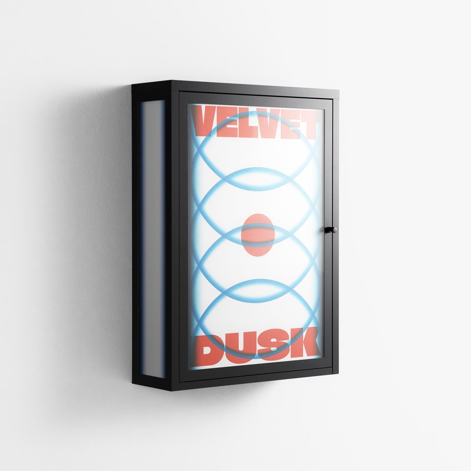 Velvet Dusk - Wall Cabinet - Oluwaseyi Samuel Adebayo - Antracite - Overlay Glass