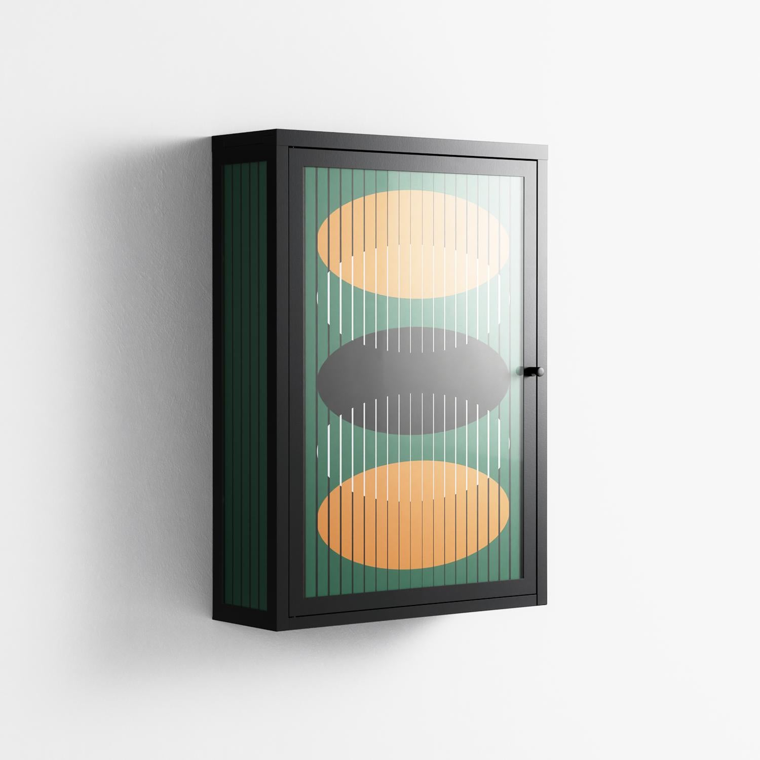 Soul Split - Wall Cabinet - Oluwaseyi Samuel Adebayo - Antracite - Overlay Glass