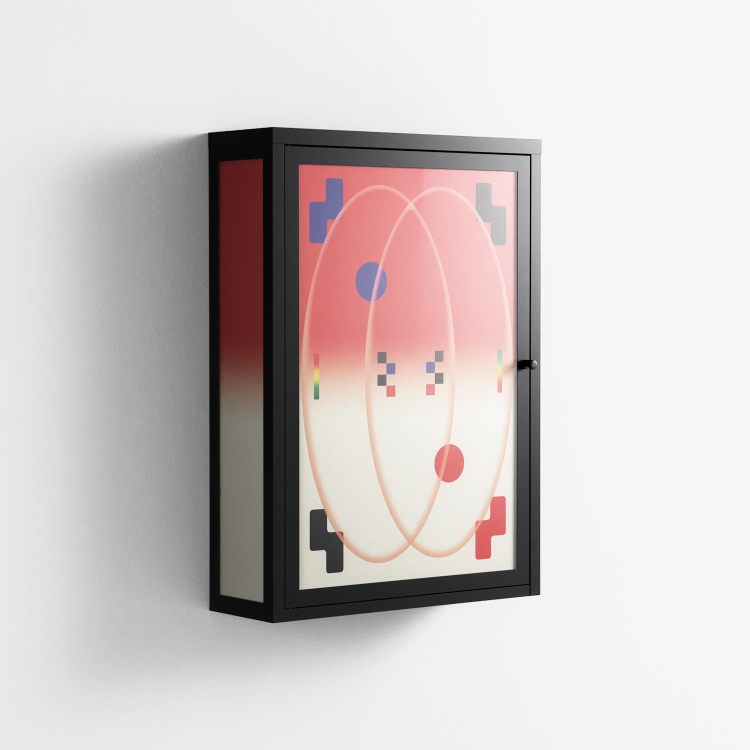 Parallel Mirage - Wall Cabinet - Oluwaseyi Samuel Adebayo  - Antracite - Overlay Glass