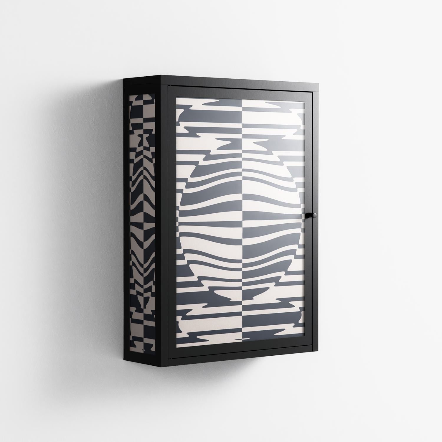 Wave Lens - Wall Cabinet - Oluwaseyi Samuel Adebayo - Antracite - Overlay Glass