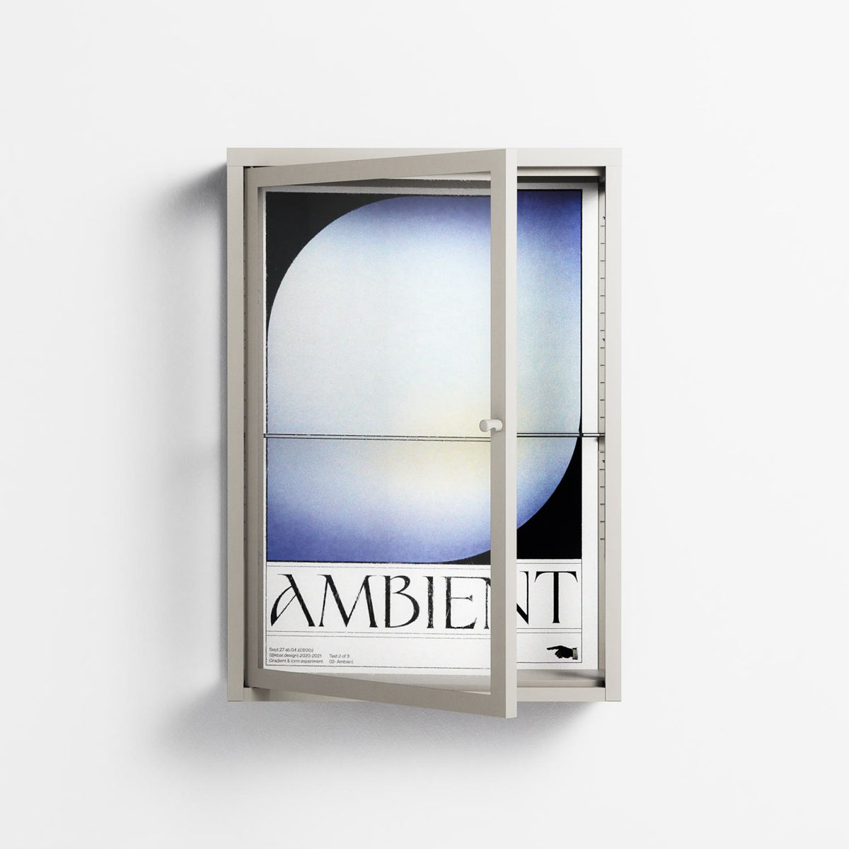 Ambient - Wall Cabinet - Alexander Khabbazi - Pebble - Clear glass