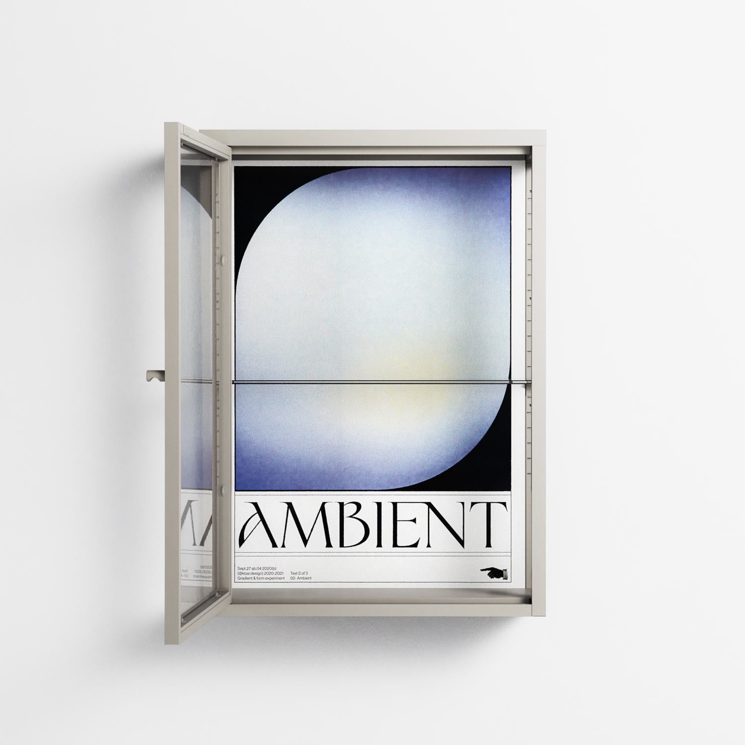 Ambient - Wall Cabinet - Alexander Khabbazi - Pebble - Clear glass