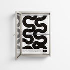 Black Waves - Wall Cabinet - Alexander Khabbazi - Pebble - Clear glass