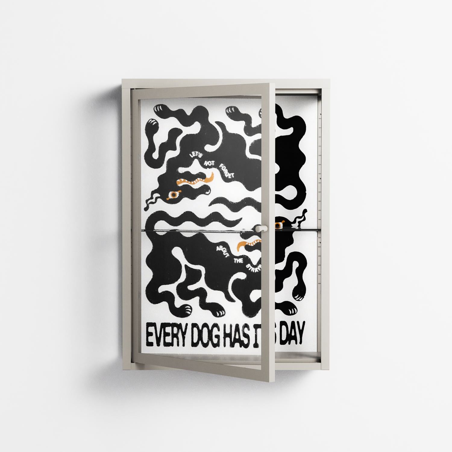 Every Dog - Wall Cabinet - Alexander Khabbazi - Pebble - Clear glass