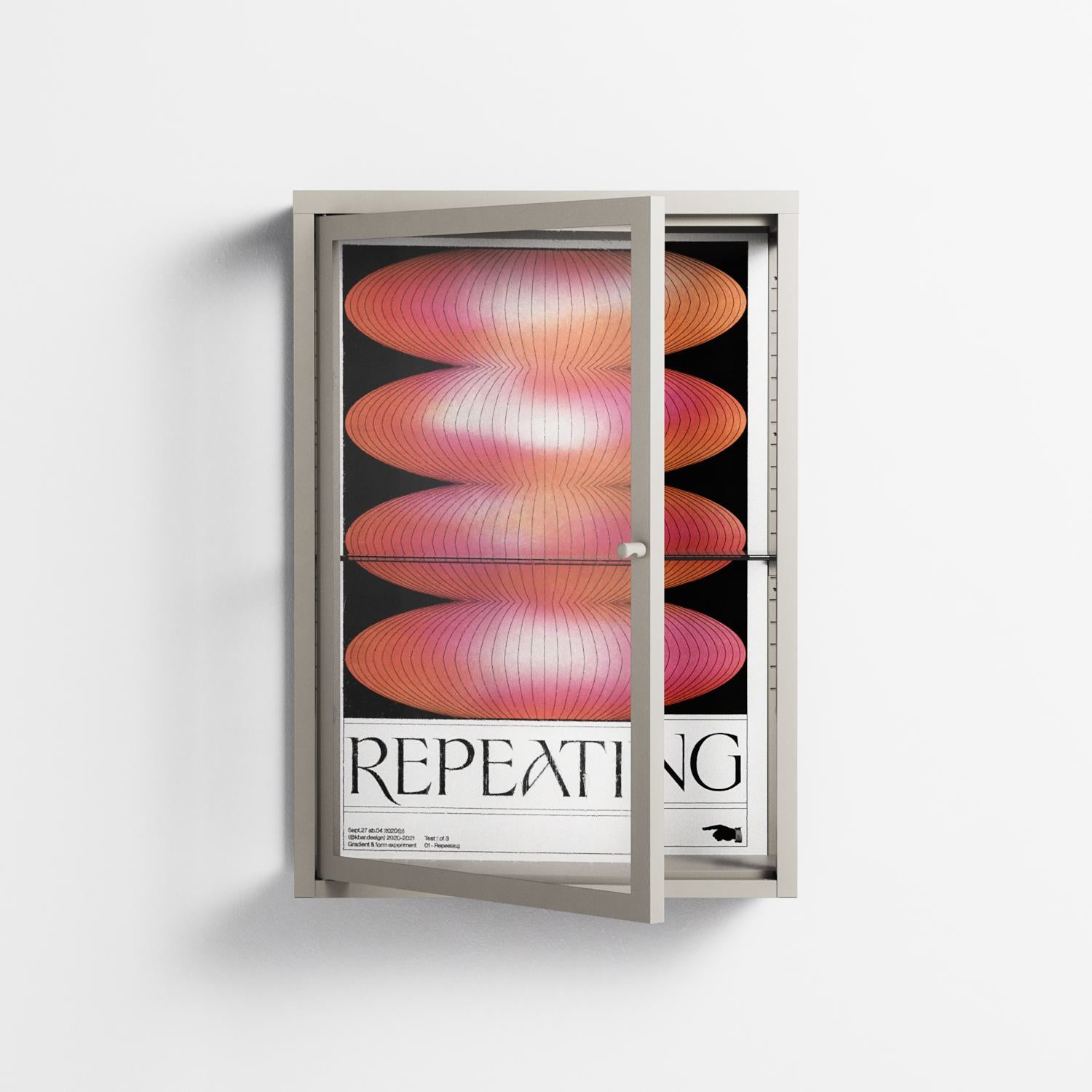 Repeating - Wall Cabinet - Alexander Khabbazi - Pebble - Clear glass