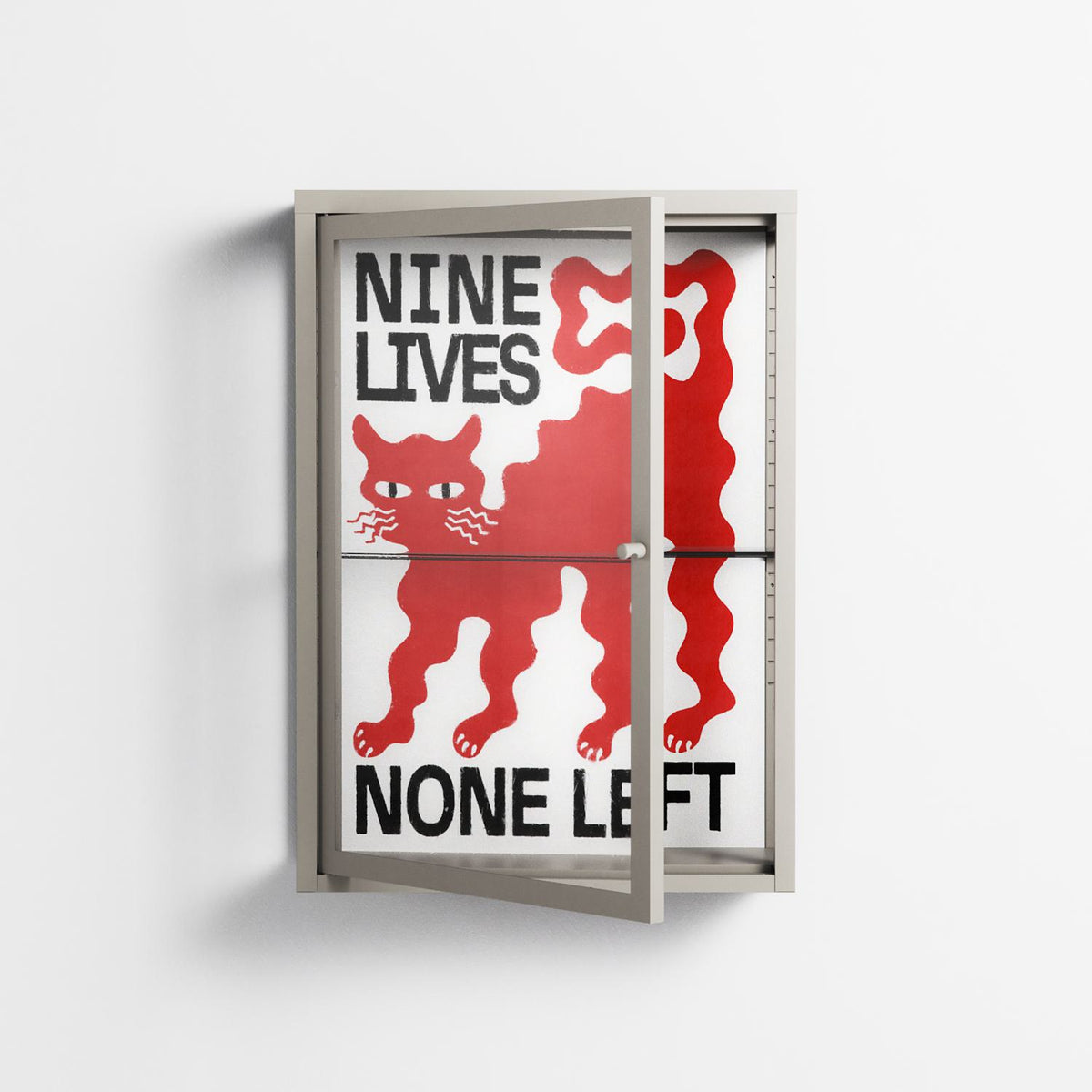 Nine Lives - Wall Cabinet - Alexander Khabbazi - Pebble - Clear glass