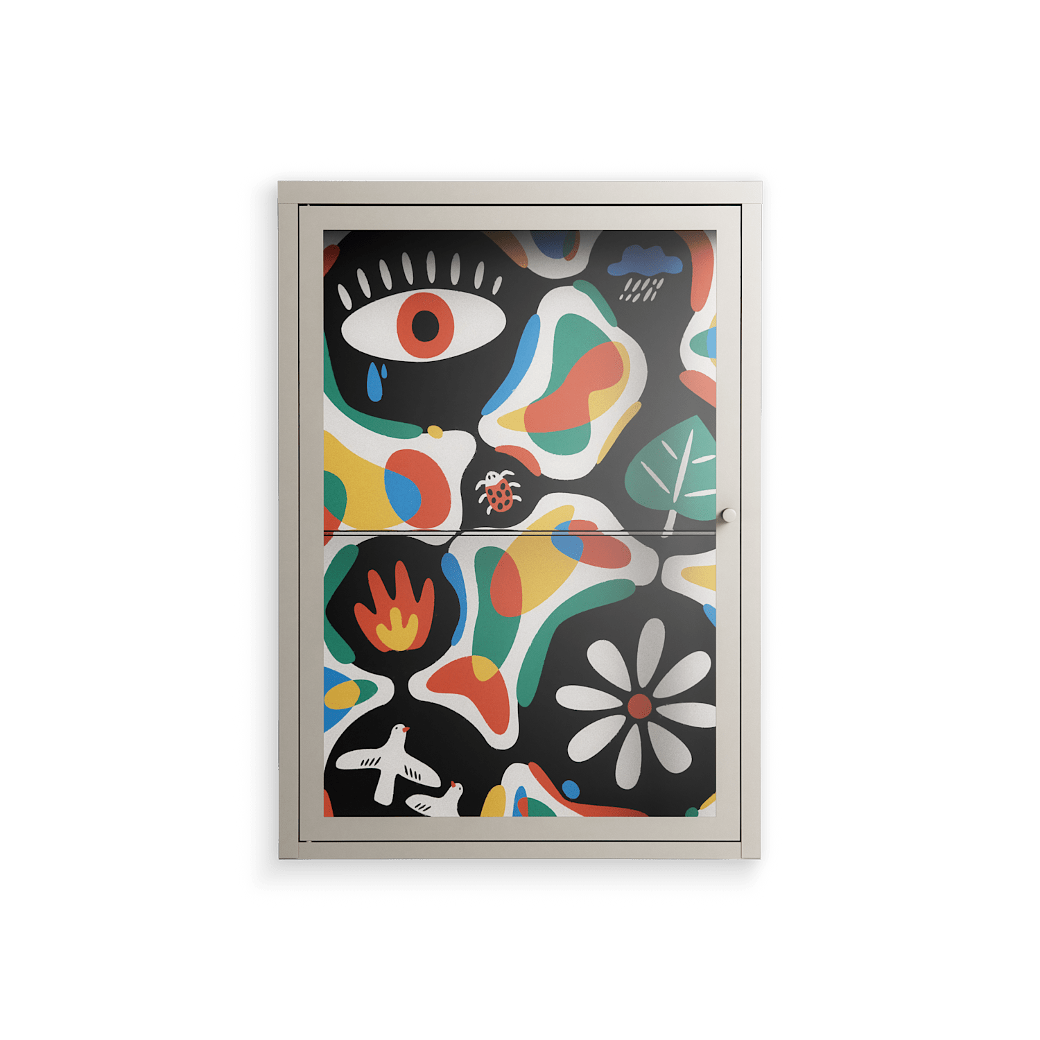 Alive - Wall Cabinet - Vratislav Pecka - Pebble - Clear glass