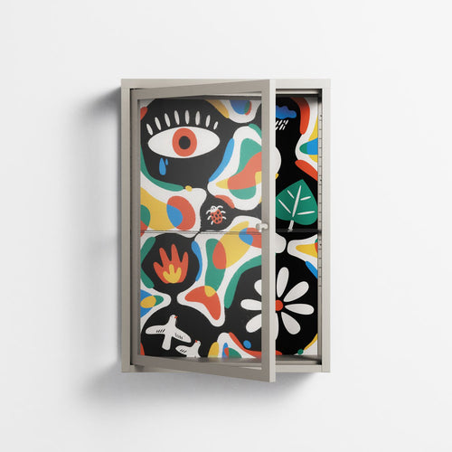Alive - Wall Cabinet - Vratislav Pecka - Pebble - Clear glass