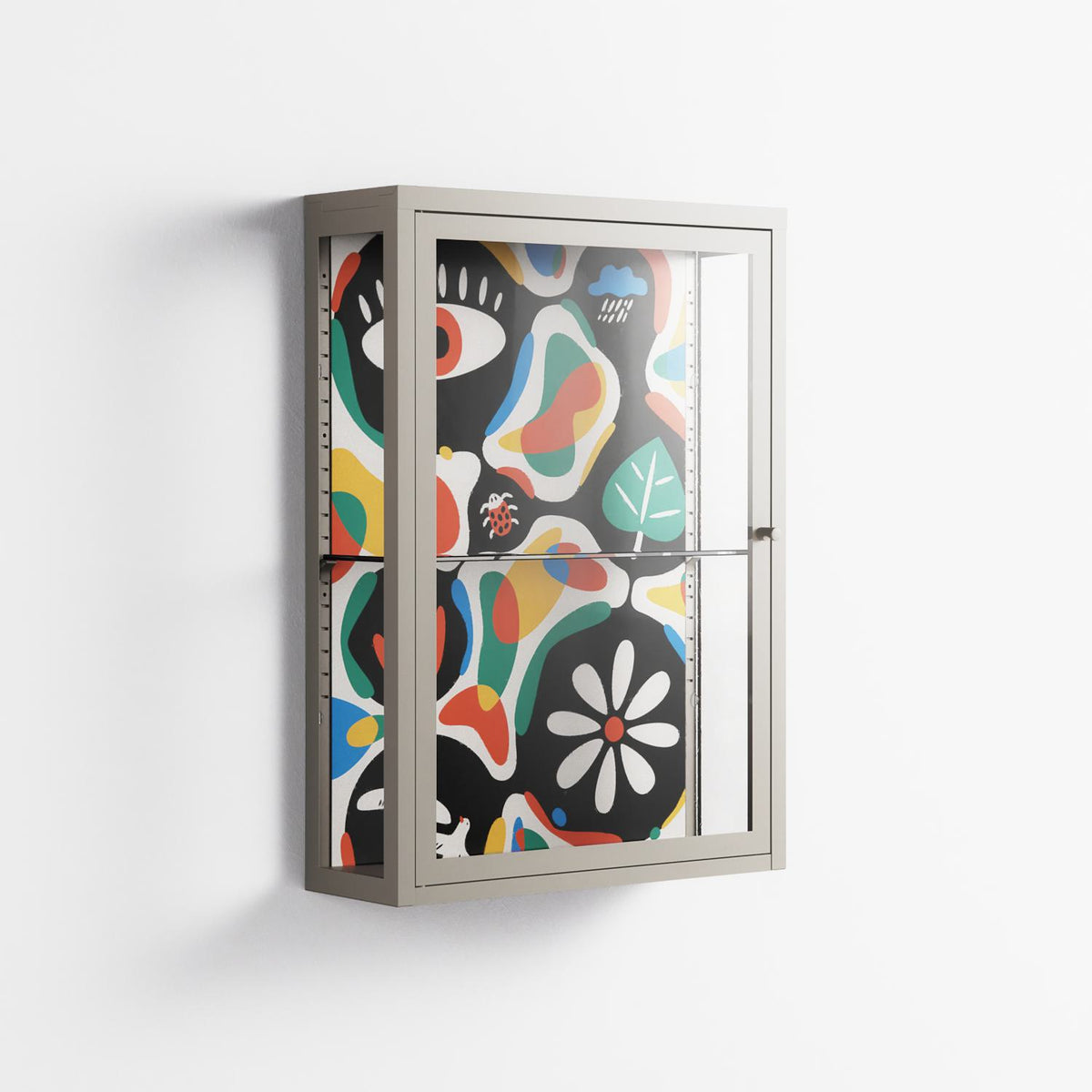 Alive - Wall Cabinet - Vratislav Pecka - Pebble - Clear glass
