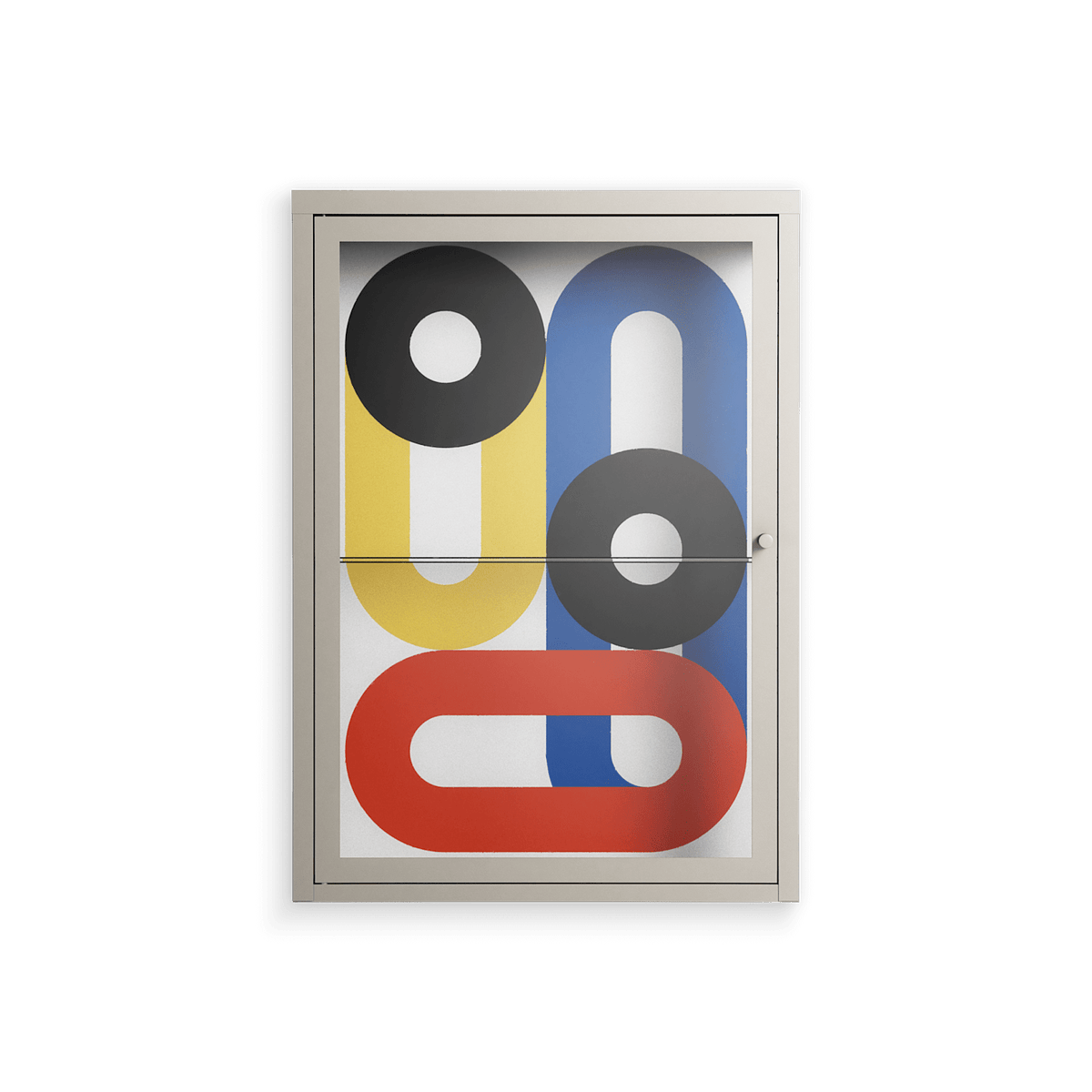 Arial - Wall Cabinet - Vratislav Pecka - Pebble - Clear glass