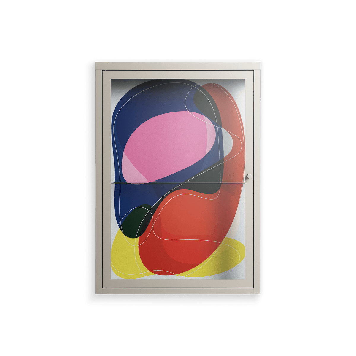 Blends - Wall Cabinet - Vratislav Pecka - Pebble - Clear glass