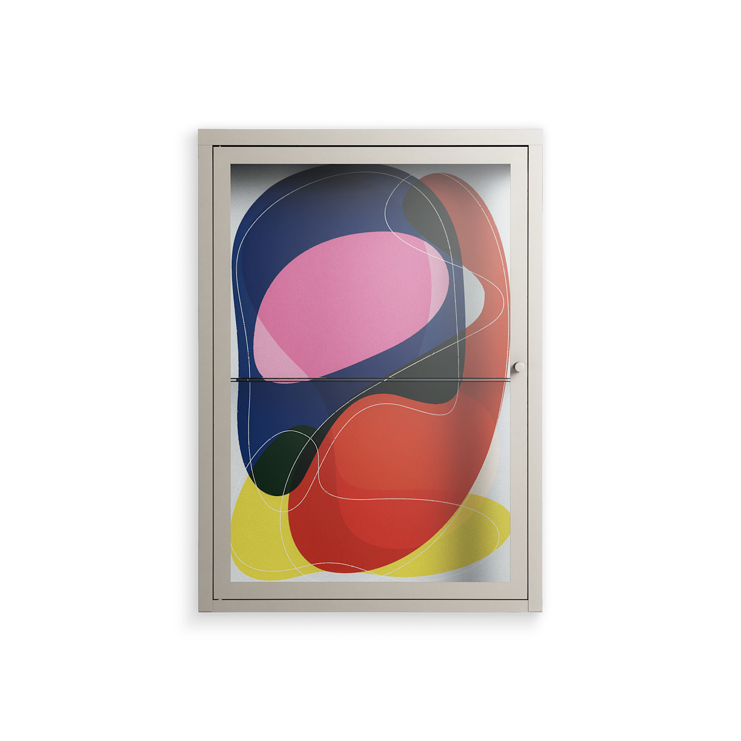 Blends - Wall Cabinet - Vratislav Pecka - Pebble - Clear glass