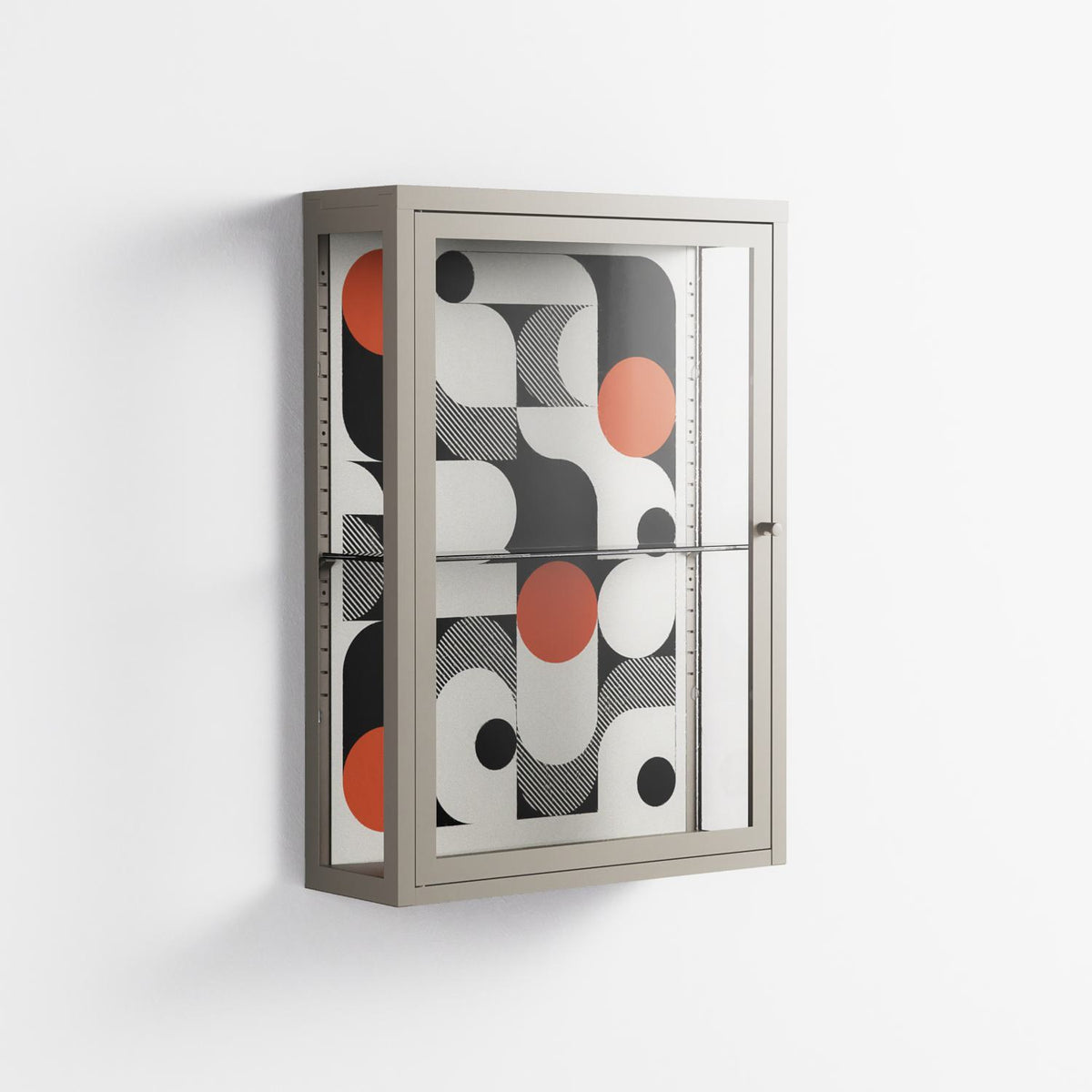 Conserto - Wall Cabinet - Vratislav Pecka - Pebble - Clear glass