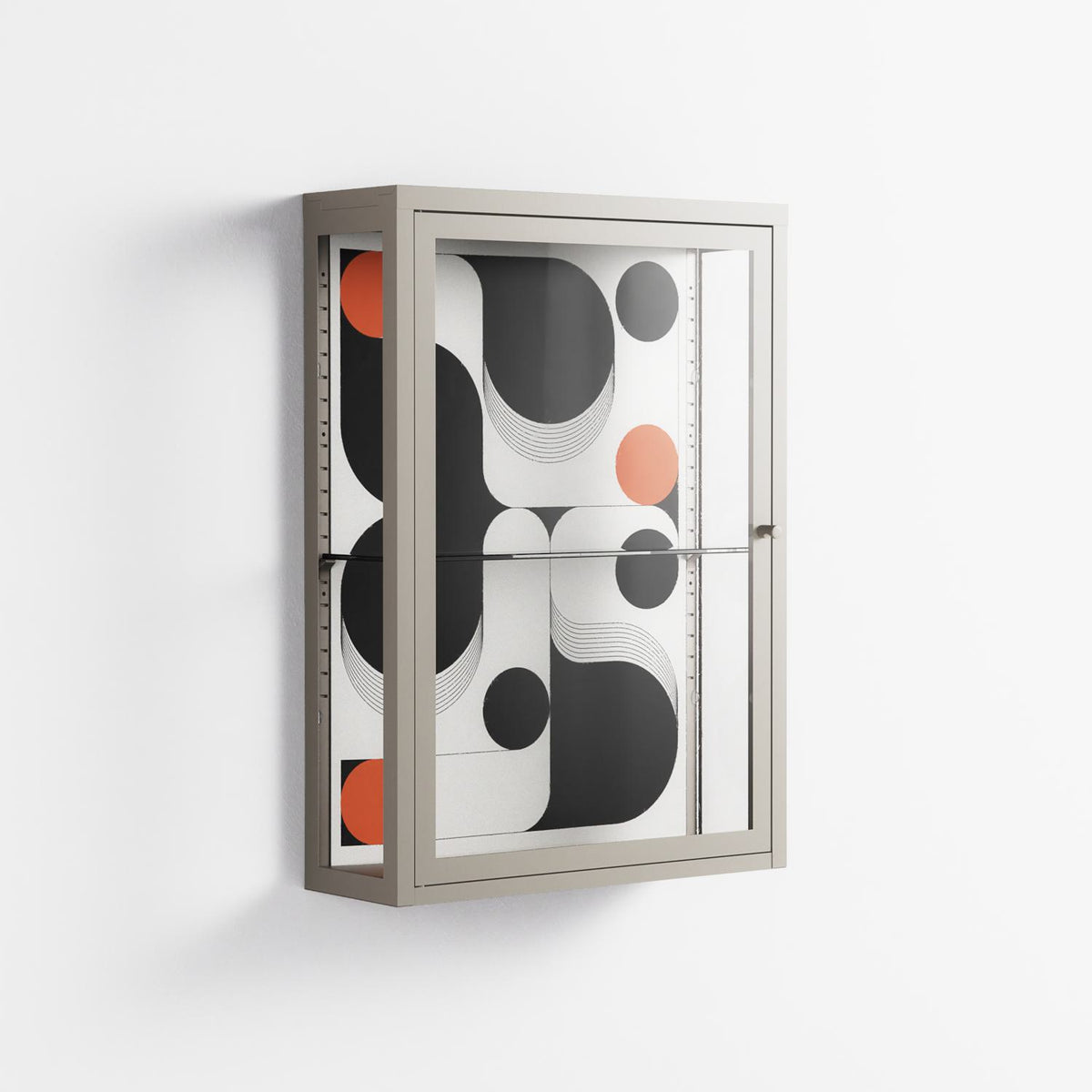 Conserto2 - Wall Cabinet - Vratislav Pecka - Pebble - Clear glass