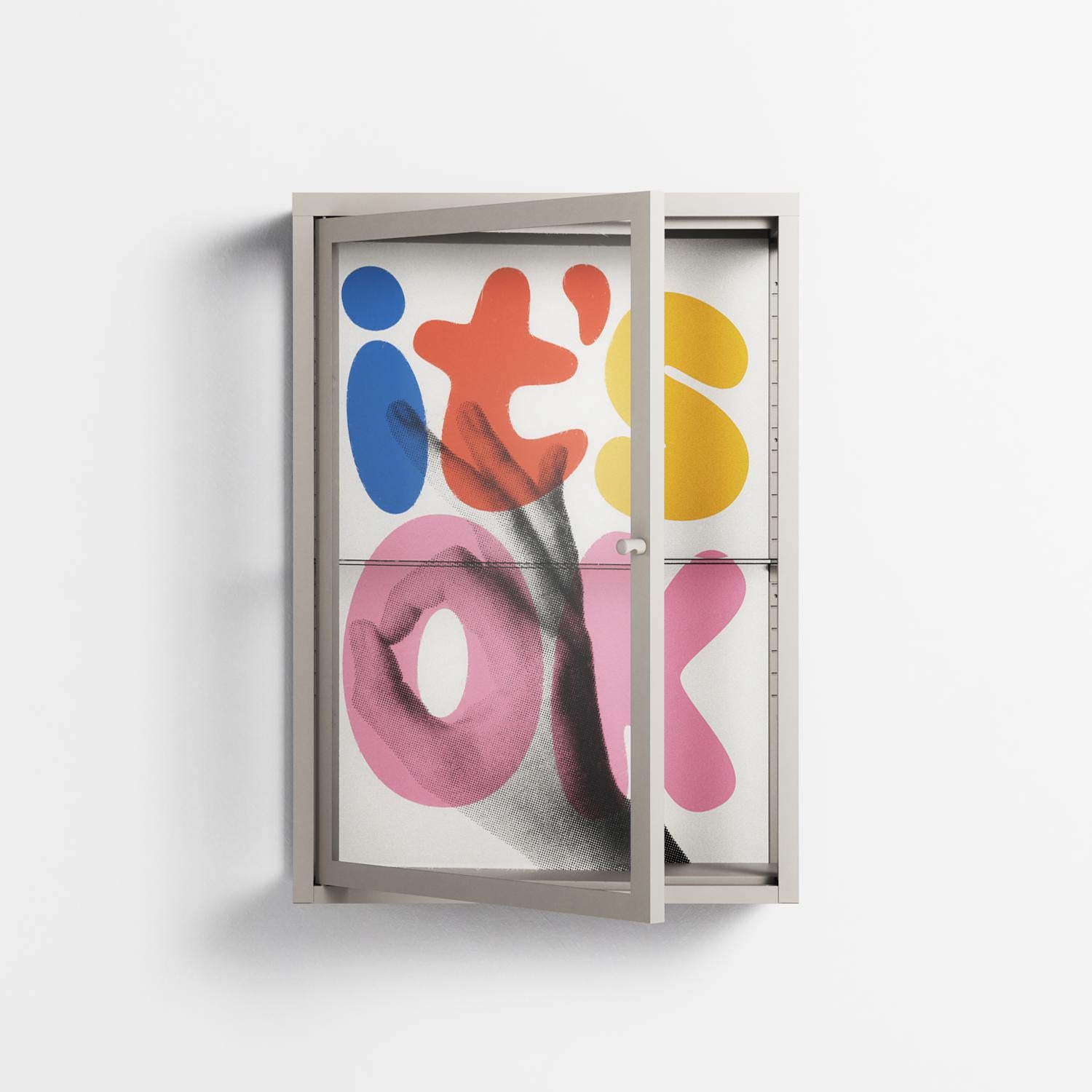 Its Ok - Wall Cabinet - Vratislav Pecka - Pebble - Clear glass