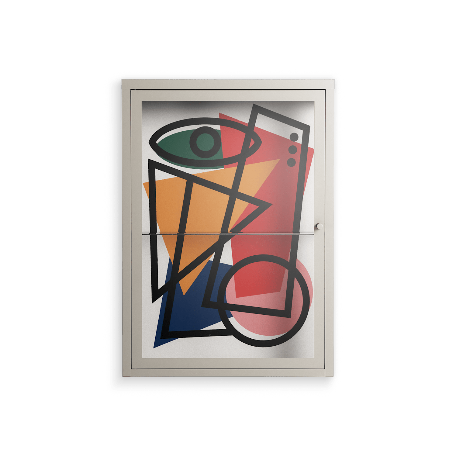 Misplaced - Wall Cabinet - Vratislav Pecka - Pebble - Clear glass