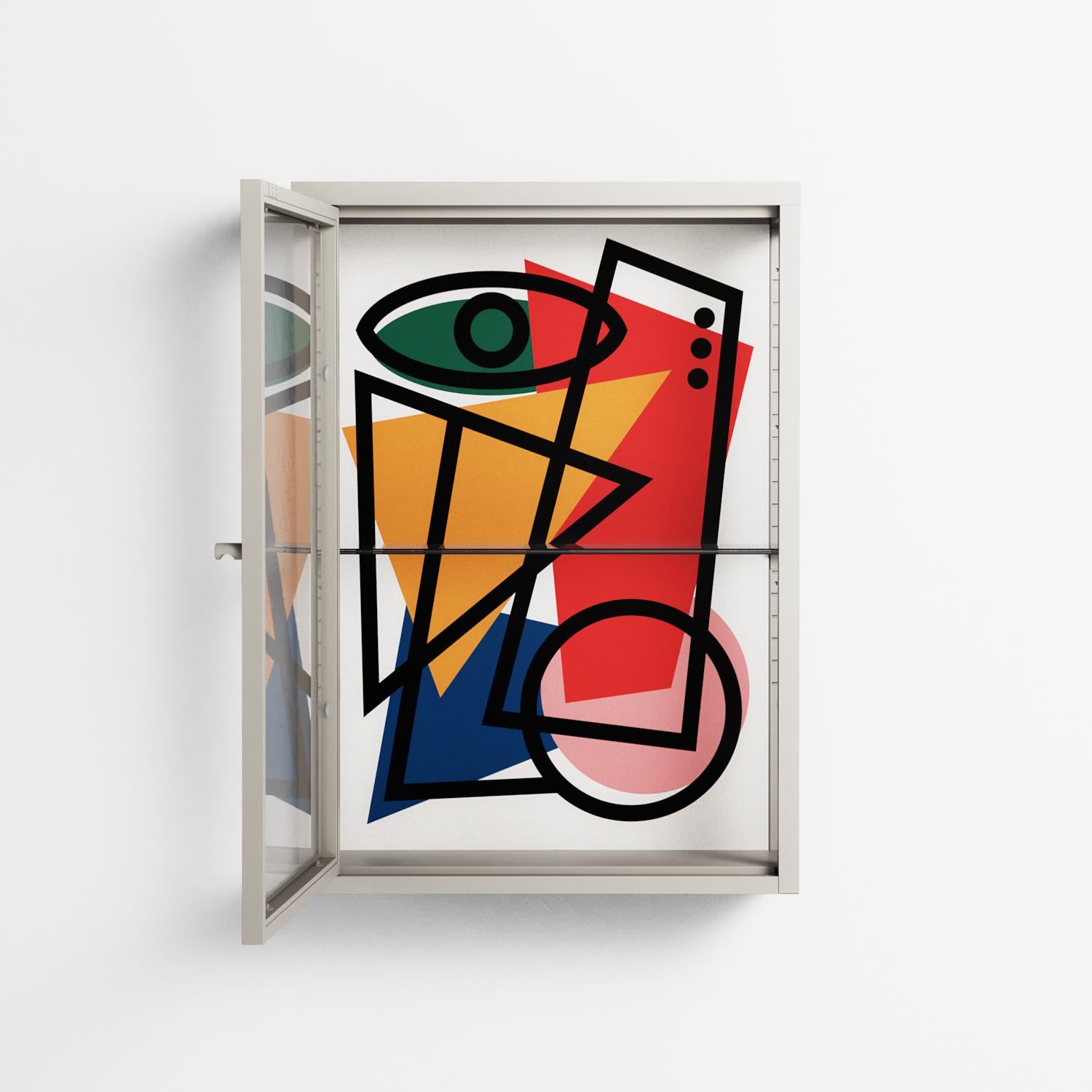 Misplaced - Wall Cabinet - Vratislav Pecka - Pebble - Clear glass