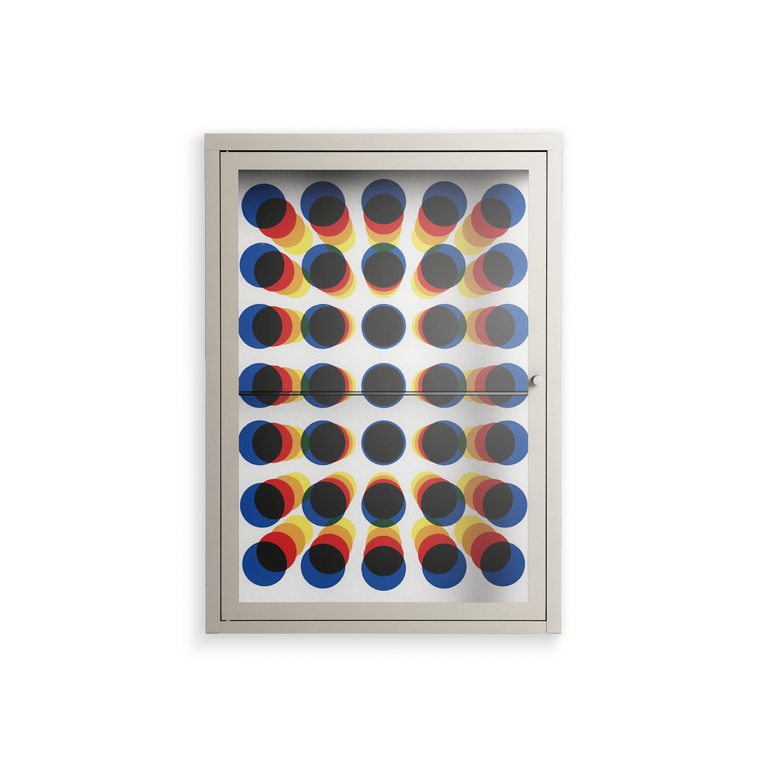 Perspektiva - Wall Cabinet - Vratislav Pecka - Pebble - Clear glass