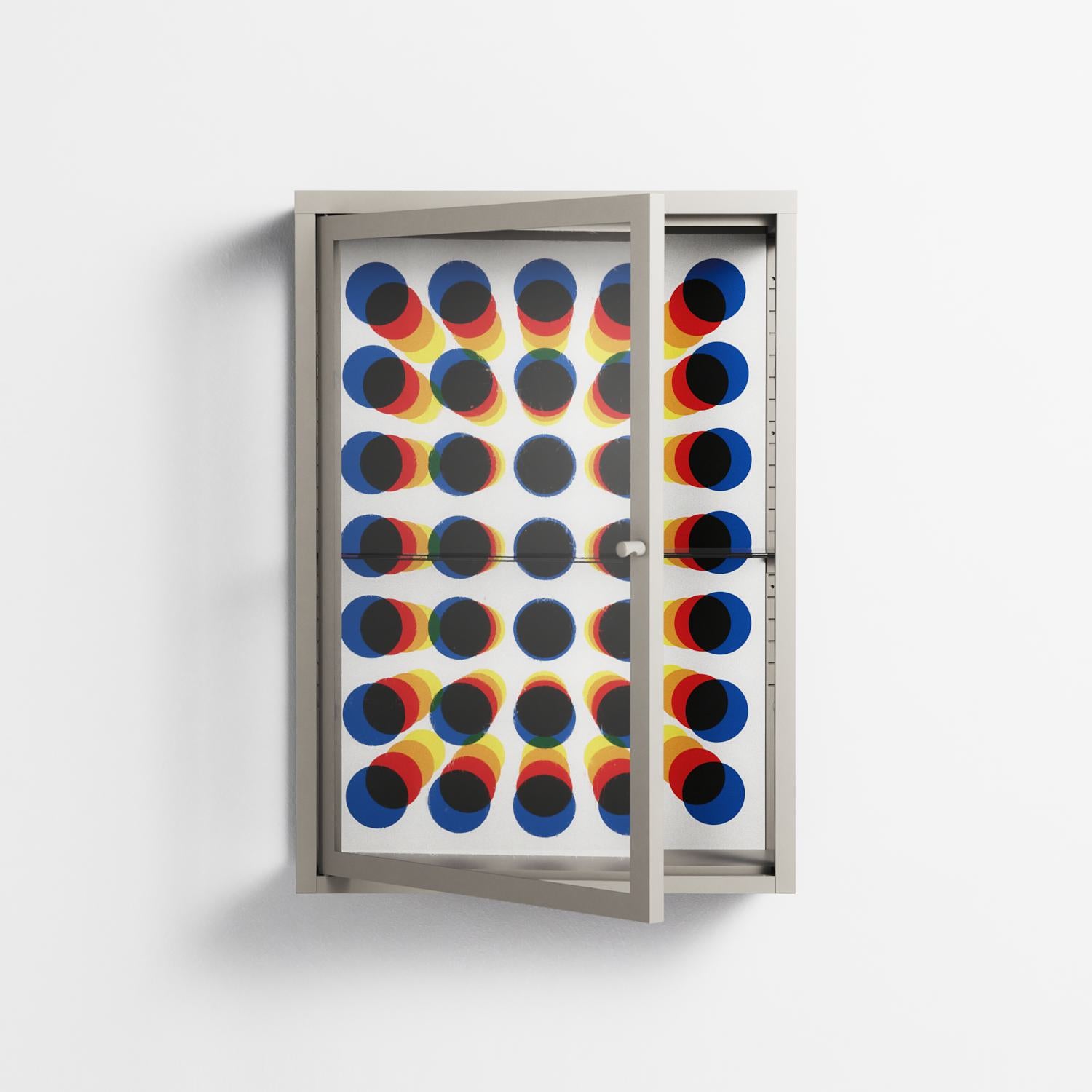 Perspektiva - Wall Cabinet - Vratislav Pecka - Pebble - Clear glass
