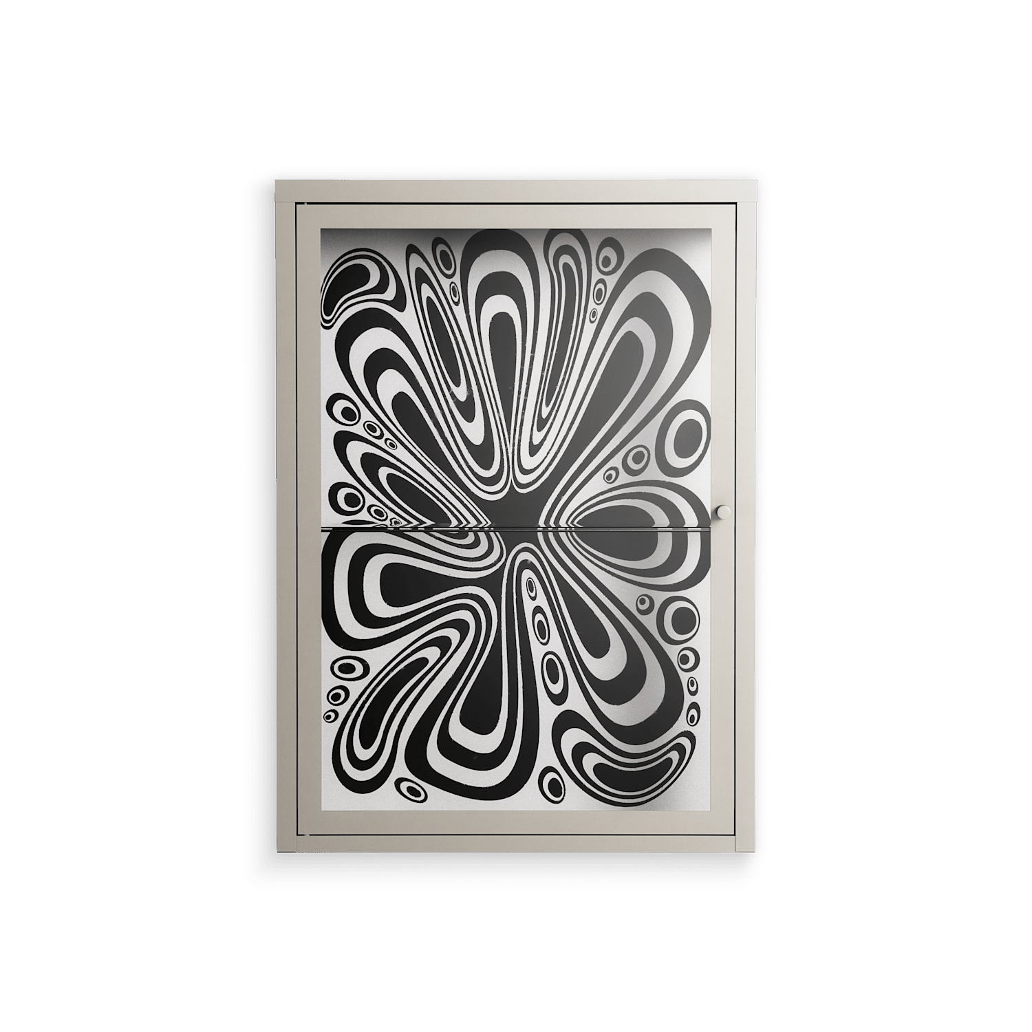 Splash of black - Wall Cabinet - Vratislav Pecka - Pebble - Clear glass