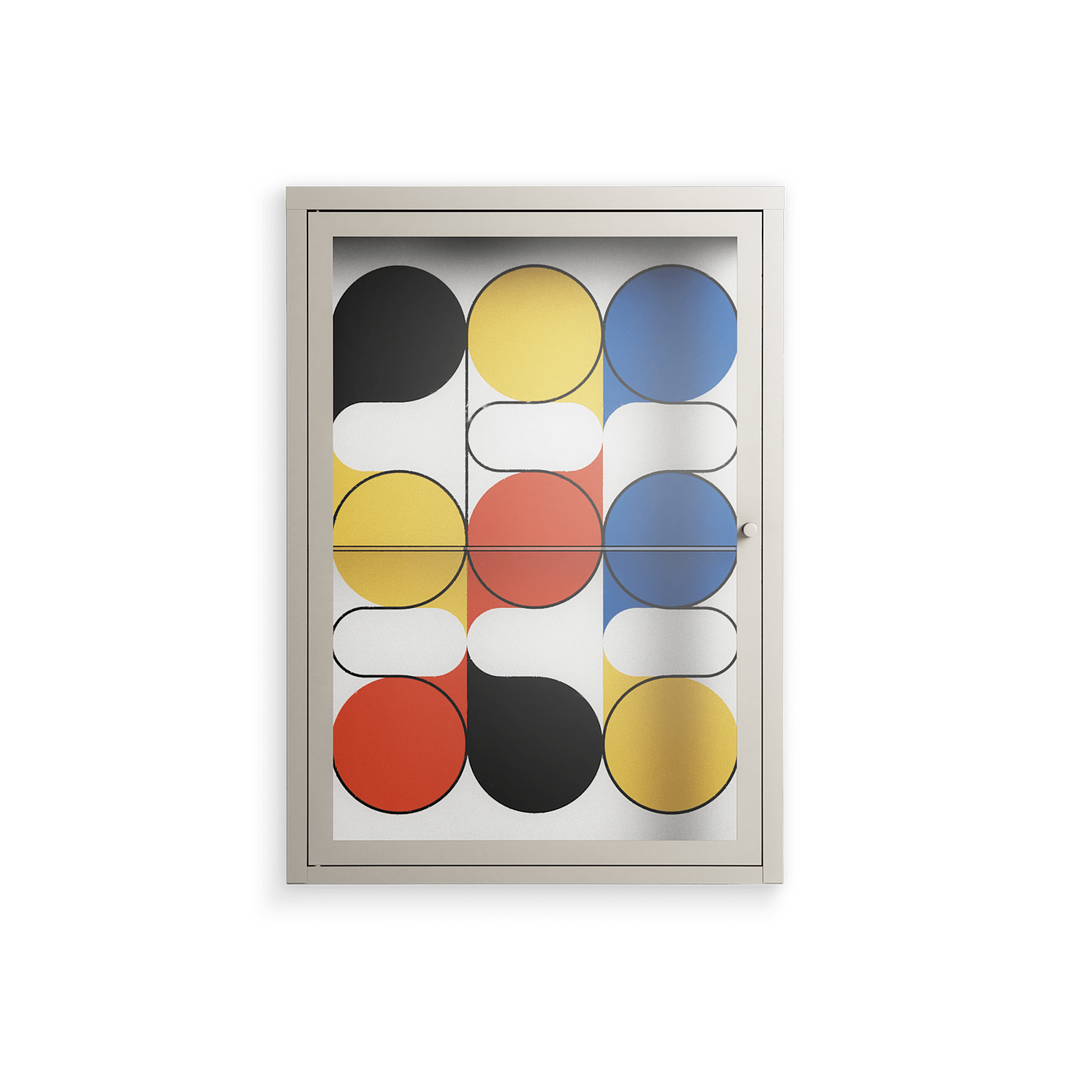 Springs - Wall Cabinet - Vratislav Pecka - Pebble - Clear glass