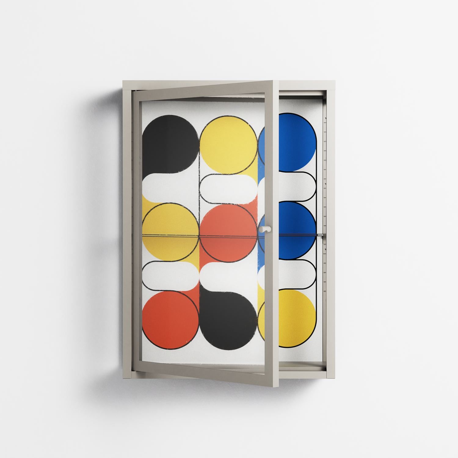 Springs - Wall Cabinet - Vratislav Pecka - Pebble - Clear glass