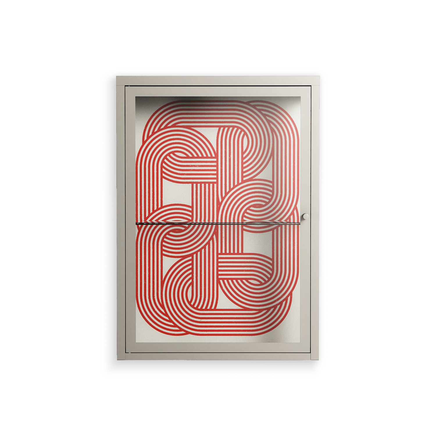 United - Wall Cabinet - Vratislav Pecka - Pebble - Clear glass