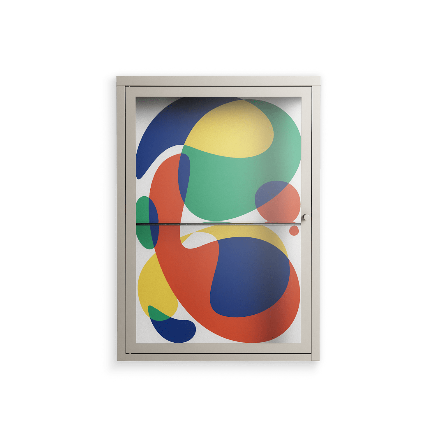 Vibrante - Wall Cabinet - Vratislav Pecka - Pebble - Clear glass
