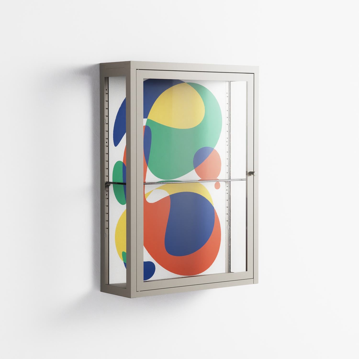 Vibrante - Wall Cabinet - Vratislav Pecka - Pebble - Clear glass