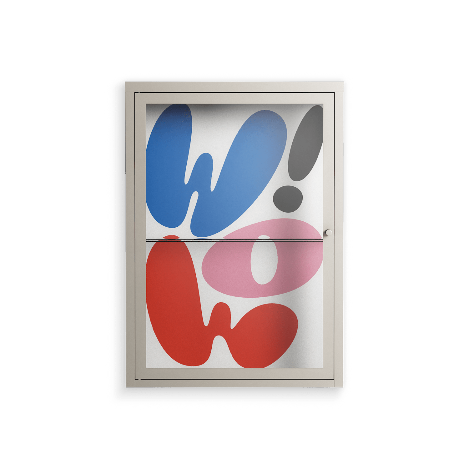 Wow - Wall Cabinet - Vratislav Pecka - Pebble - Clear glass