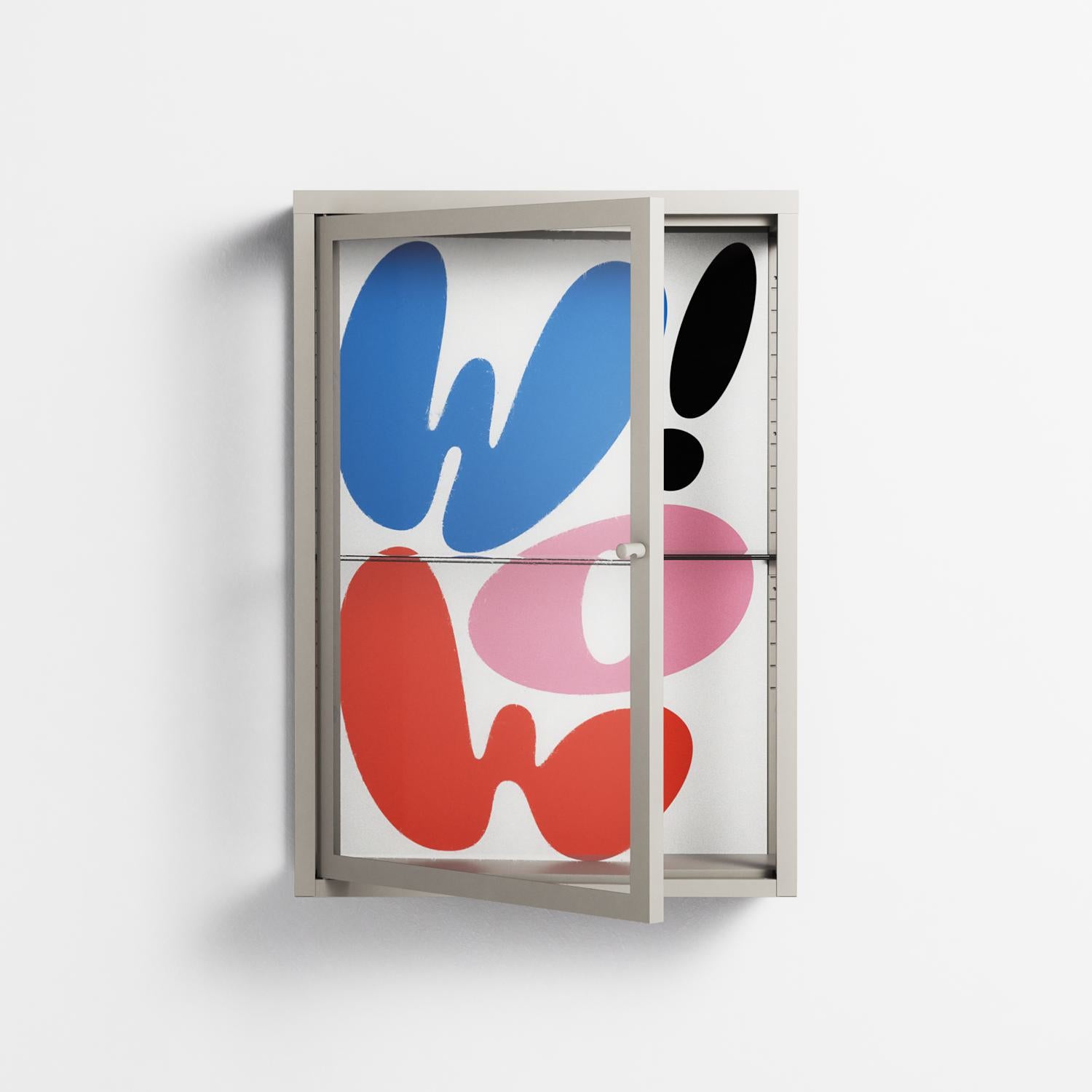 Wow - Wall Cabinet - Vratislav Pecka - Pebble - Clear glass