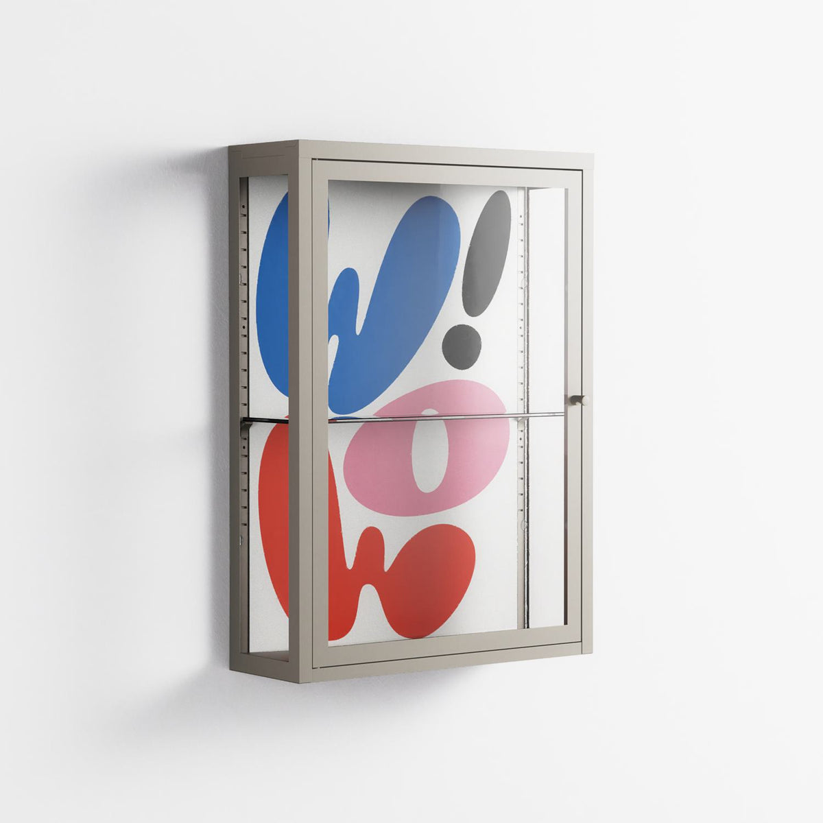 Wow - Wall Cabinet - Vratislav Pecka - Pebble - Clear glass