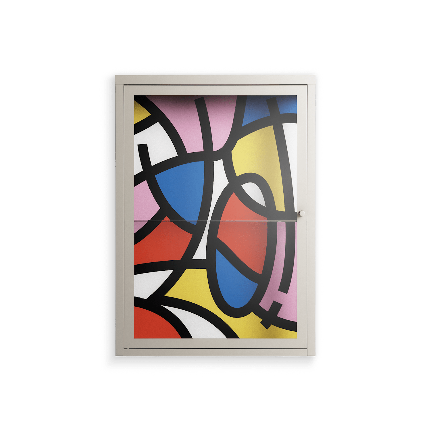 Yo - Wall Cabinet - Vratislav Pecka - Pebble - Clear glass