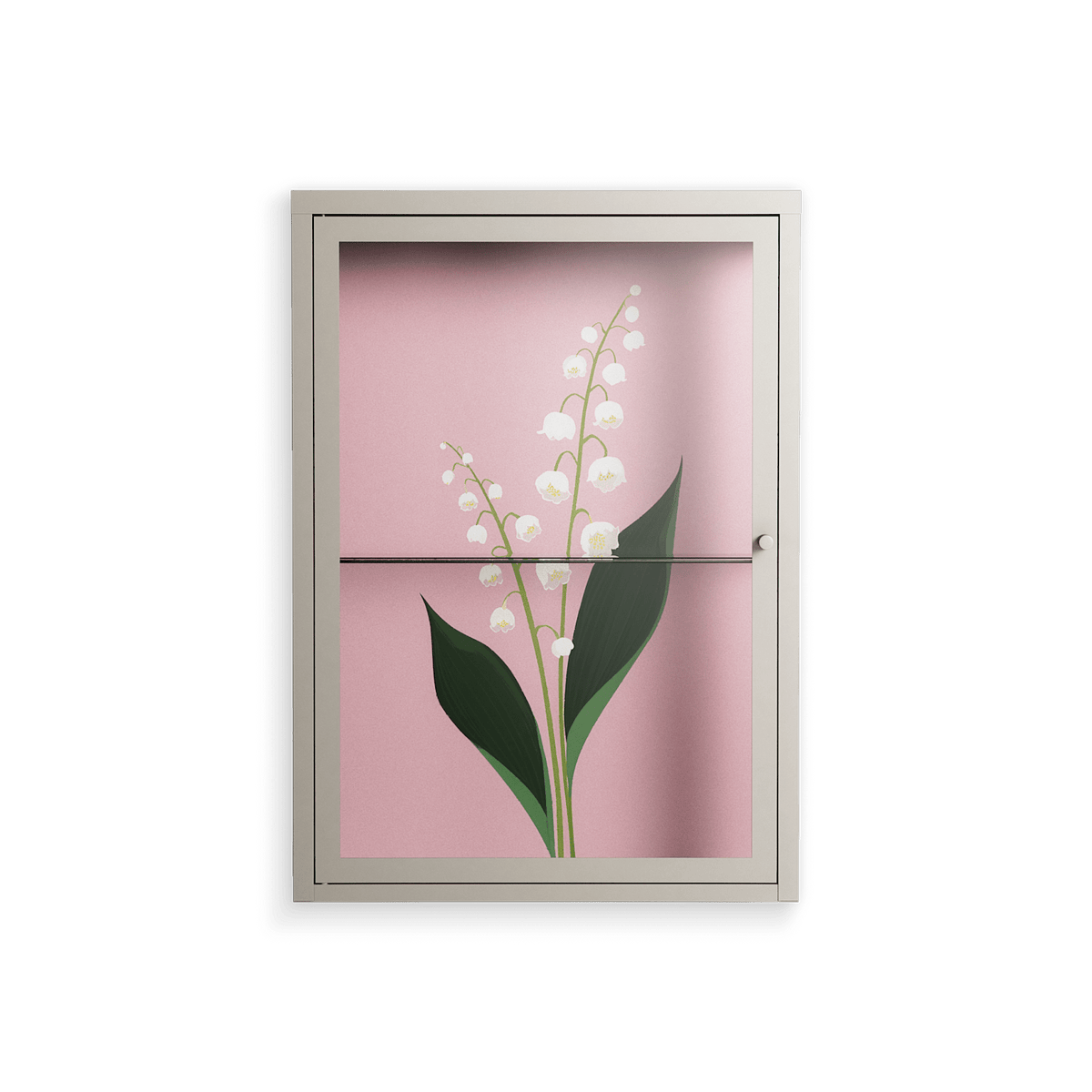Kalas Konvalj - Wall Cabinet - Nur Rydberg - Pebble - Clear glass